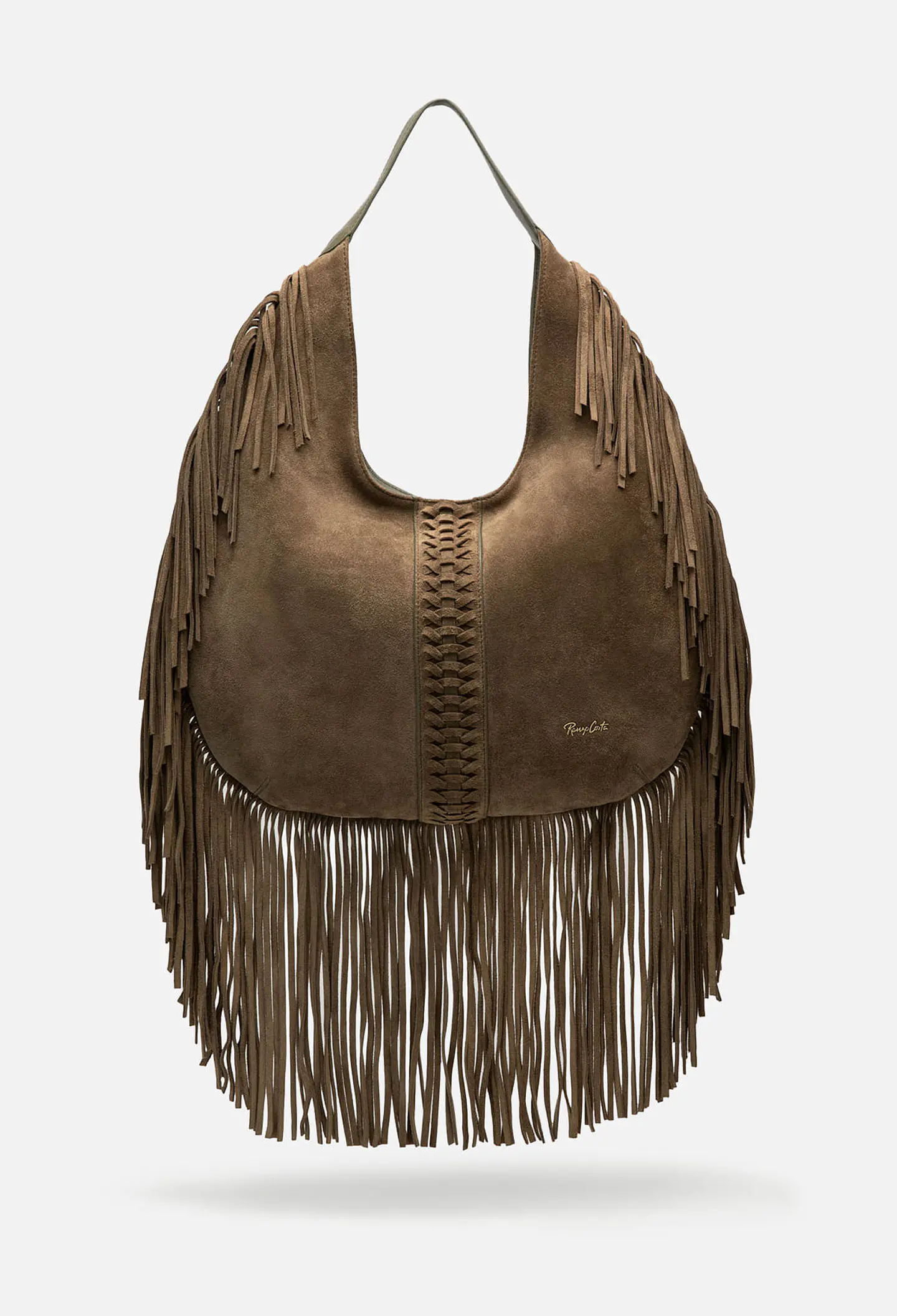 Cartera De Gamuza Flecos Boho 1
