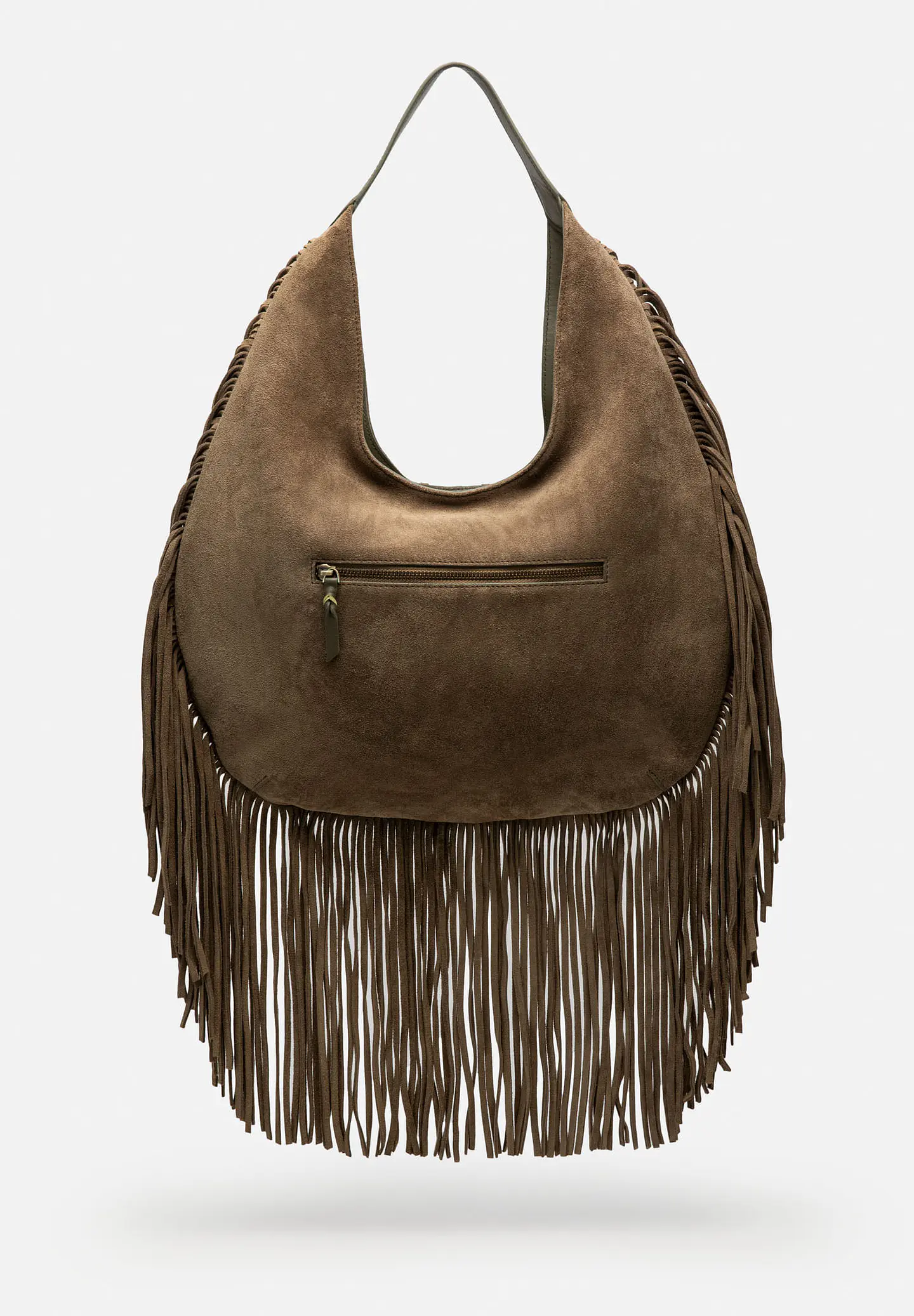 Cartera De Gamuza Flecos Boho 3
