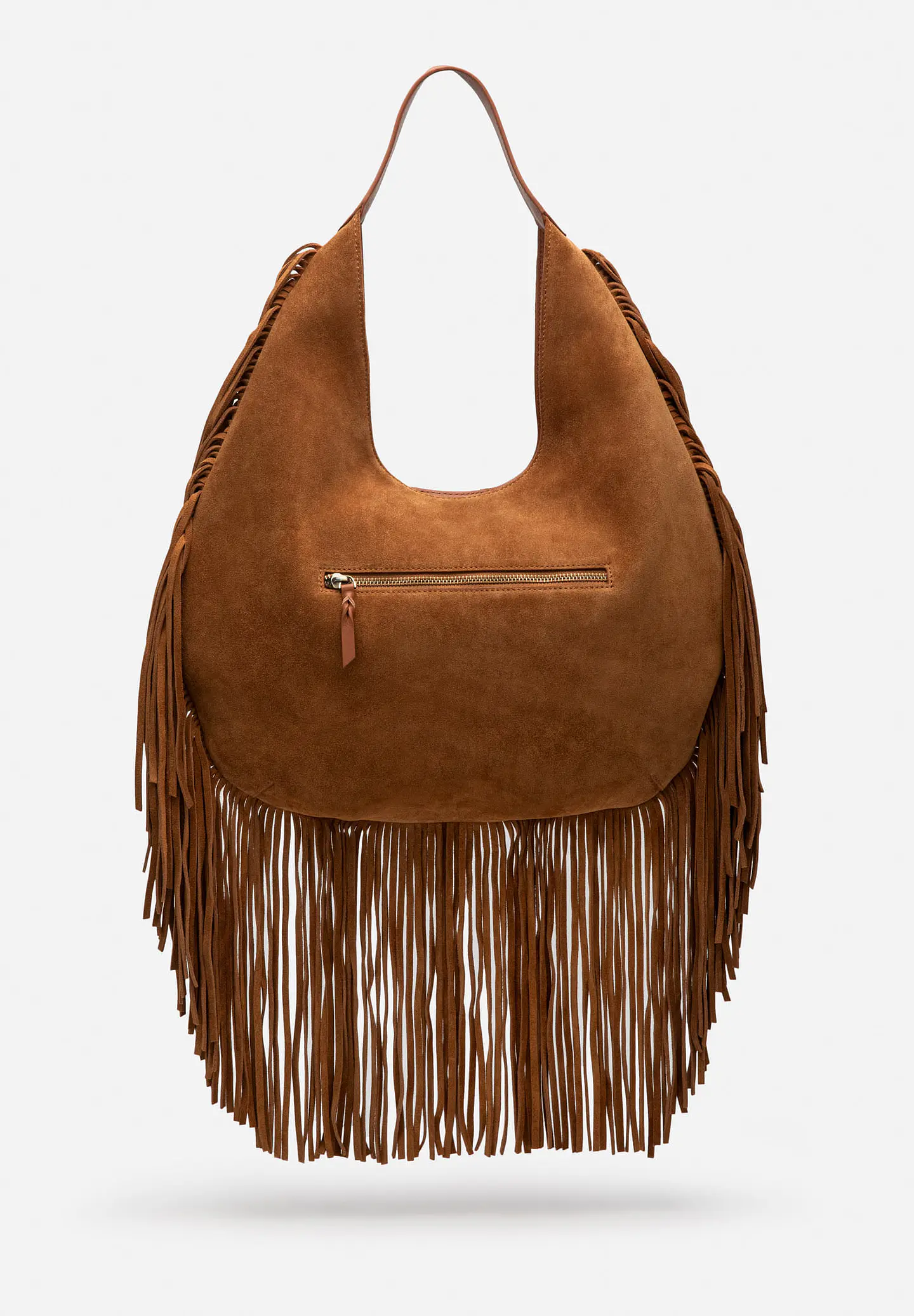 Cartera De Gamuza Flecos Boho 11