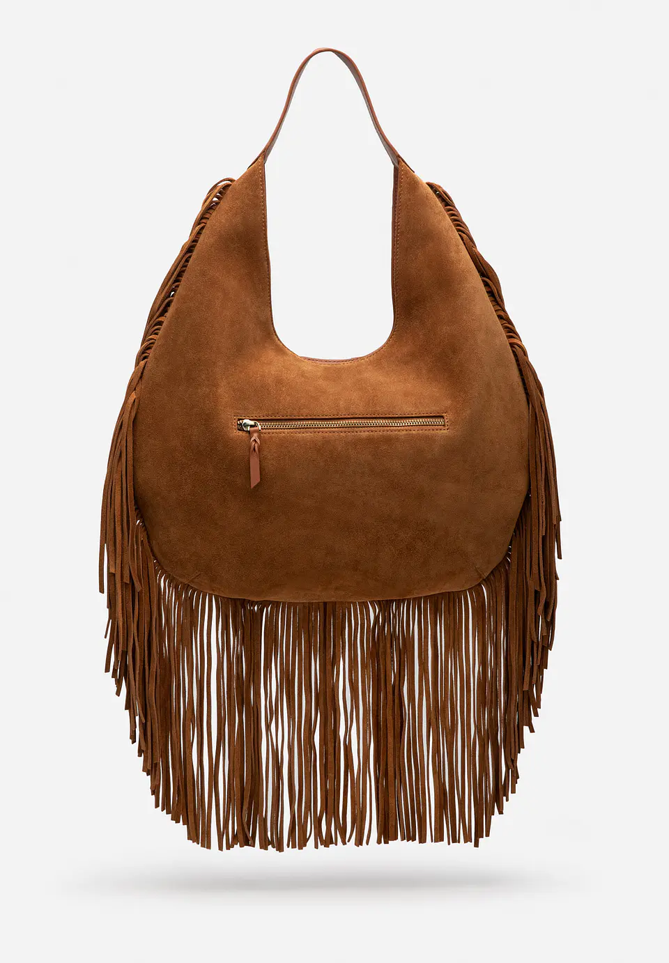 Cartera De Gamuza Flecos Boho 11