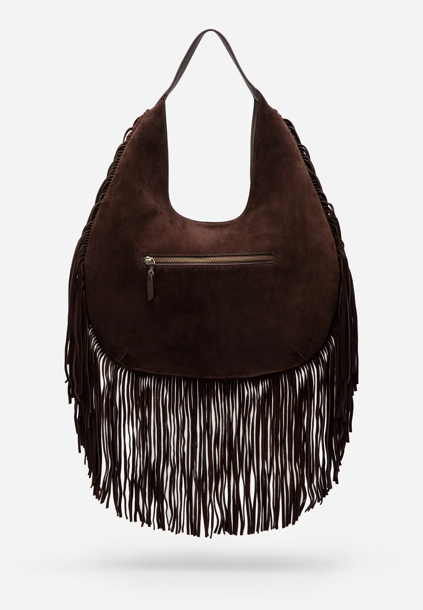 Cartera De Gamuza Flecos Boho 12