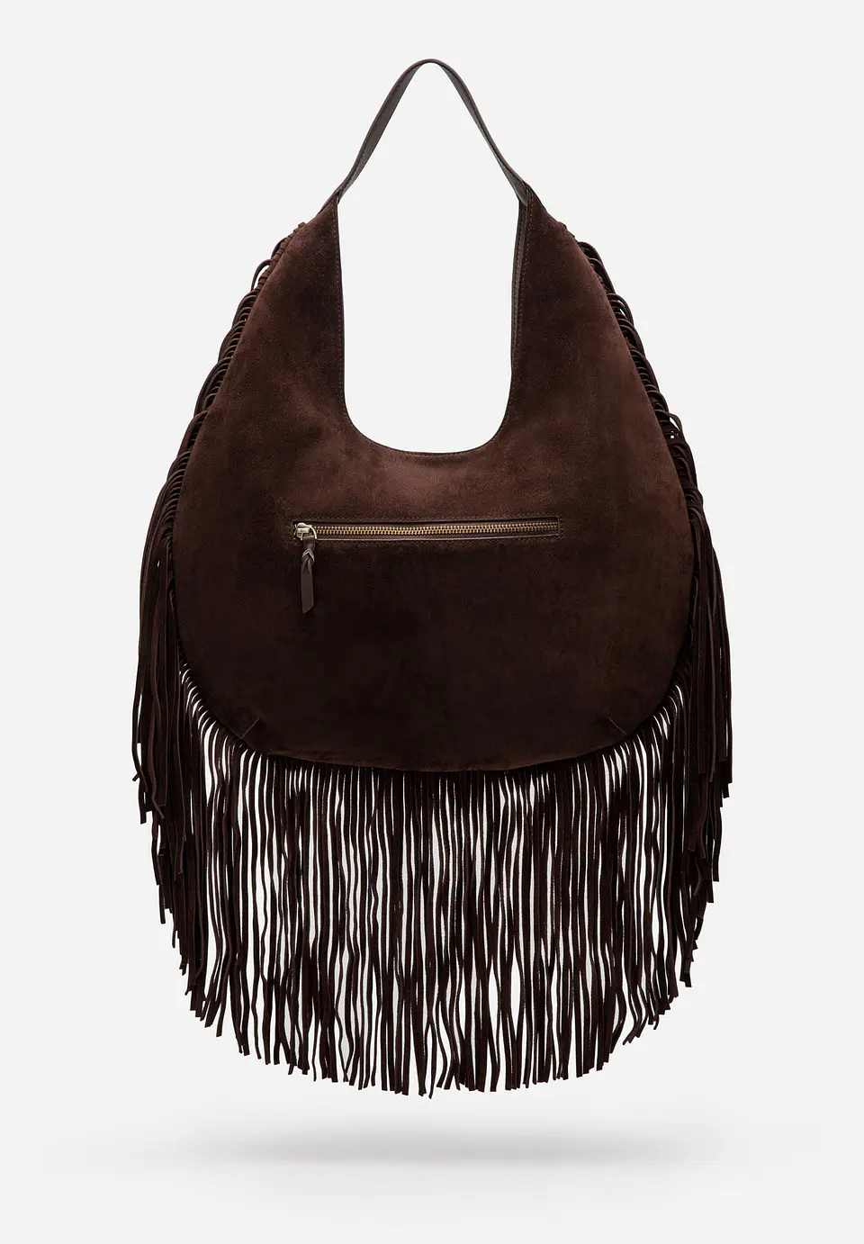 Cartera De Gamuza Flecos Boho 12