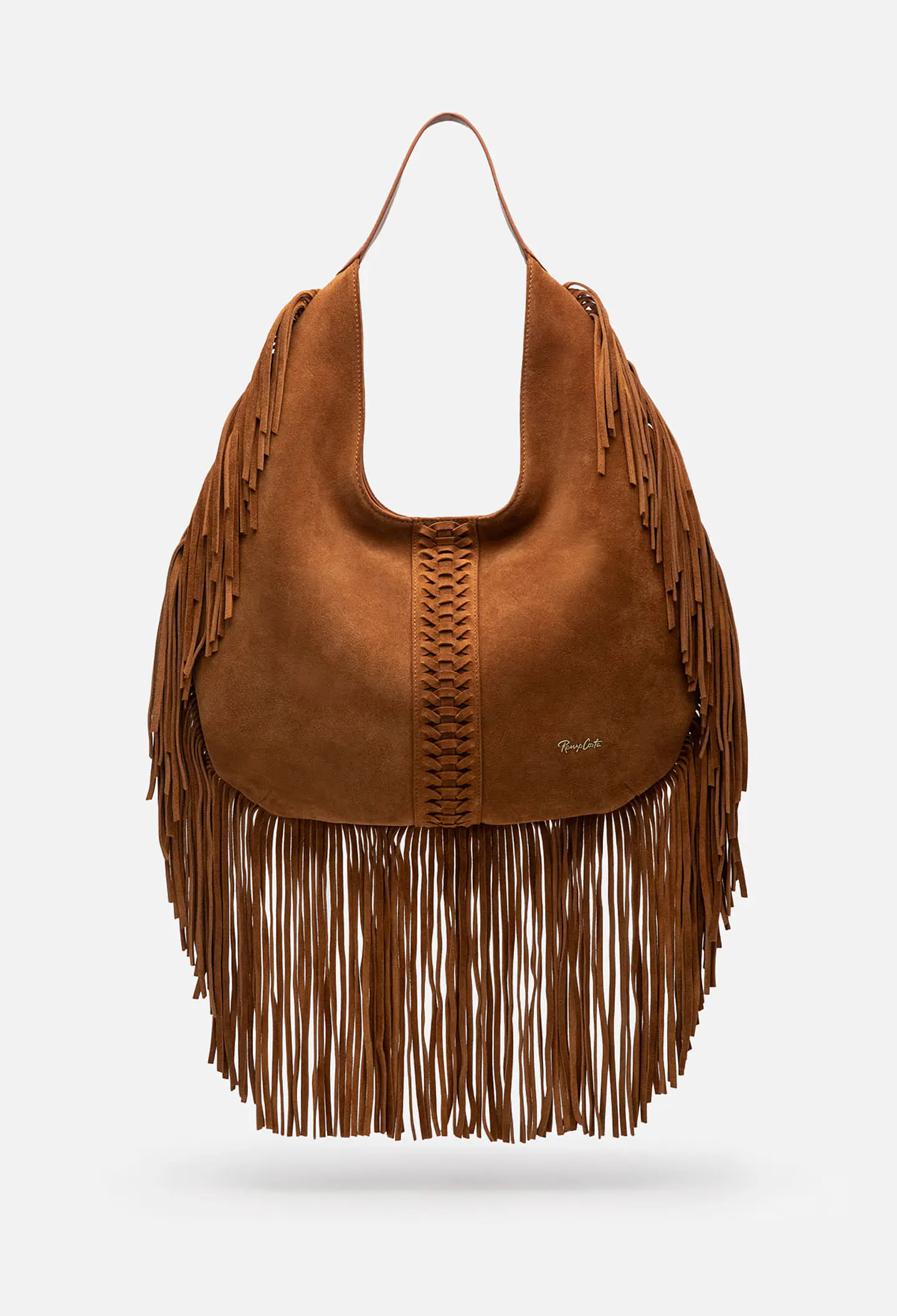 Cartera De Gamuza Flecos Boho 14