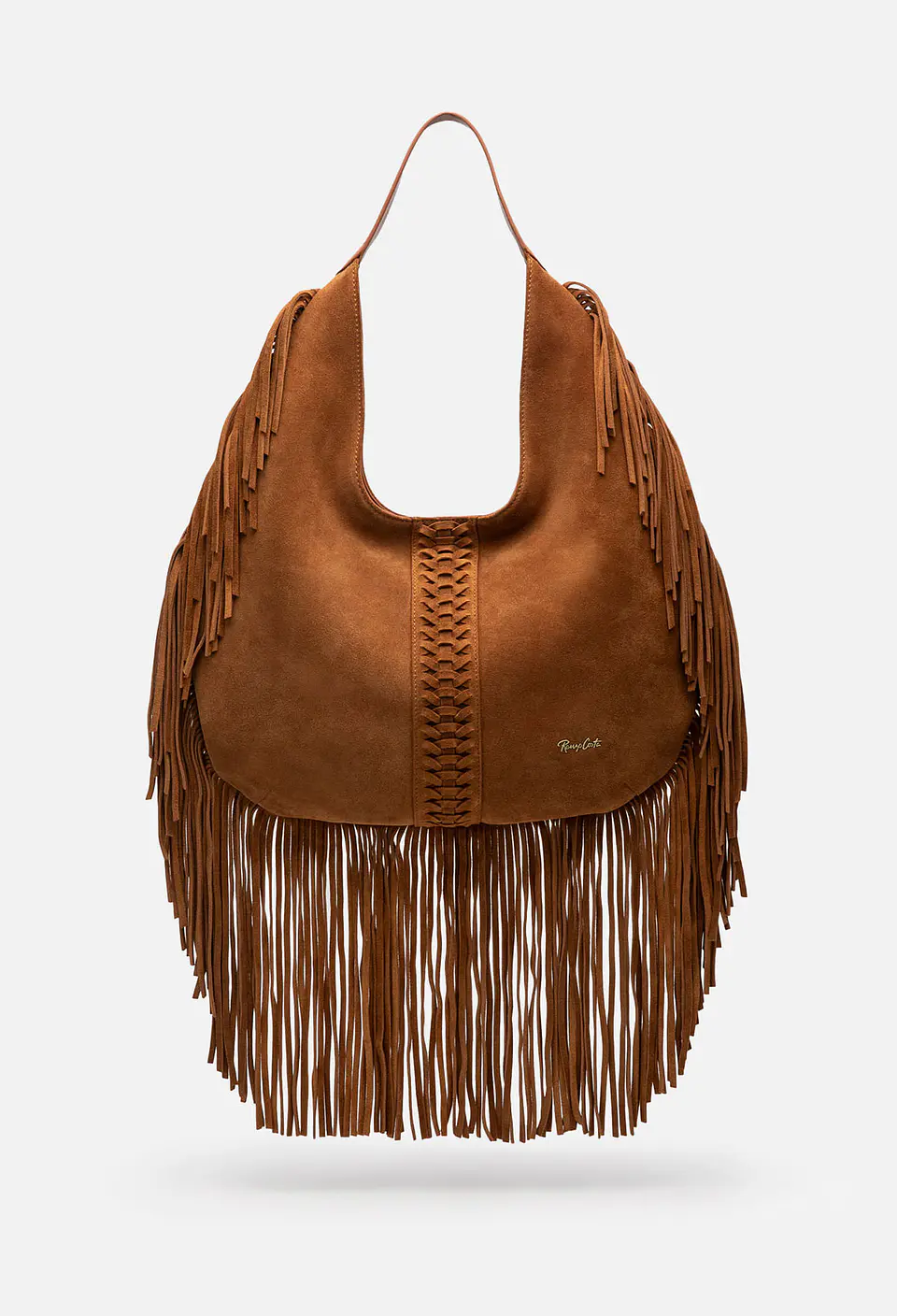 Cartera De Gamuza Flecos Boho 14
