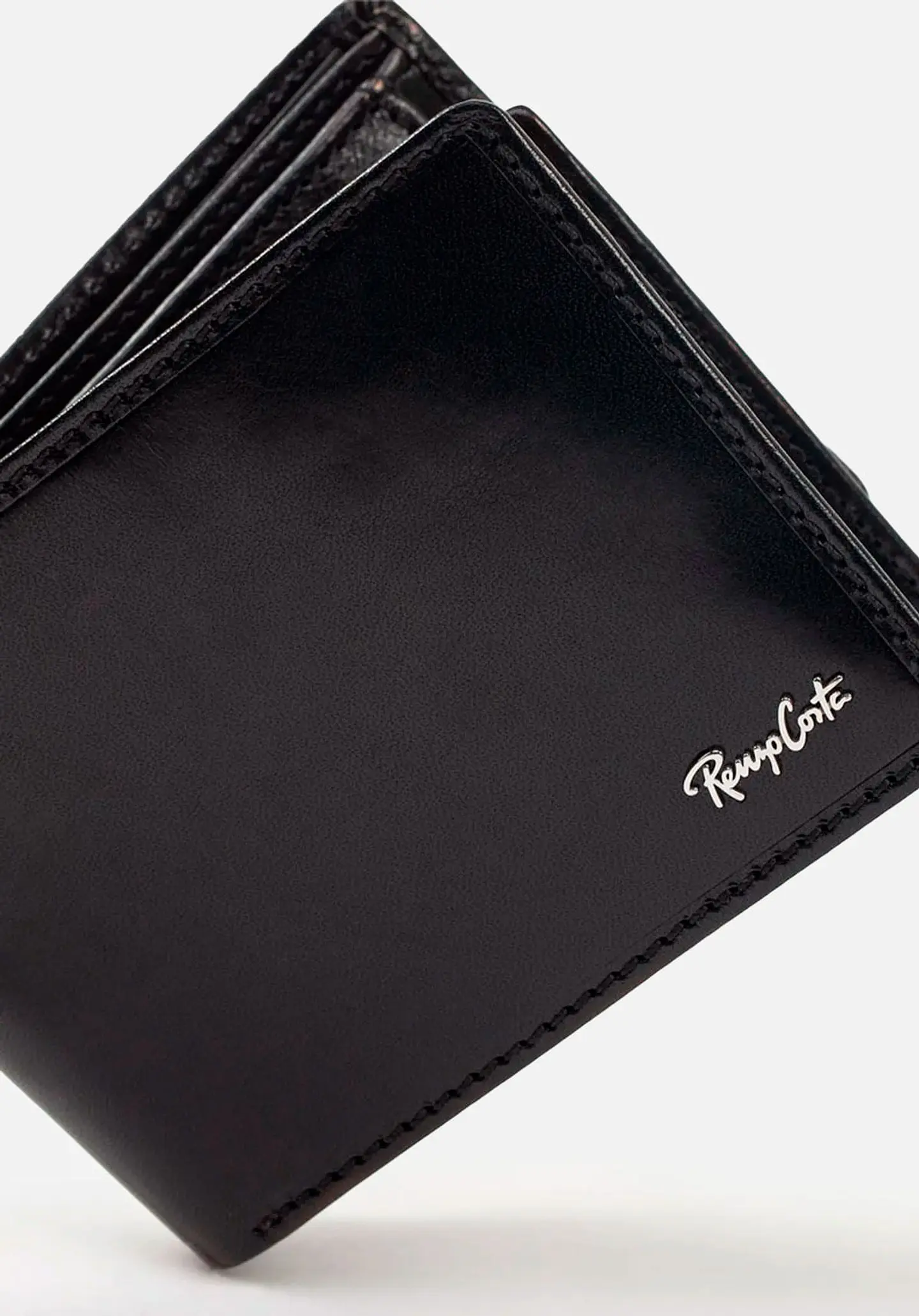 Billetera De Estilo Clásico Con Sencillera En Cuero Italiano 3