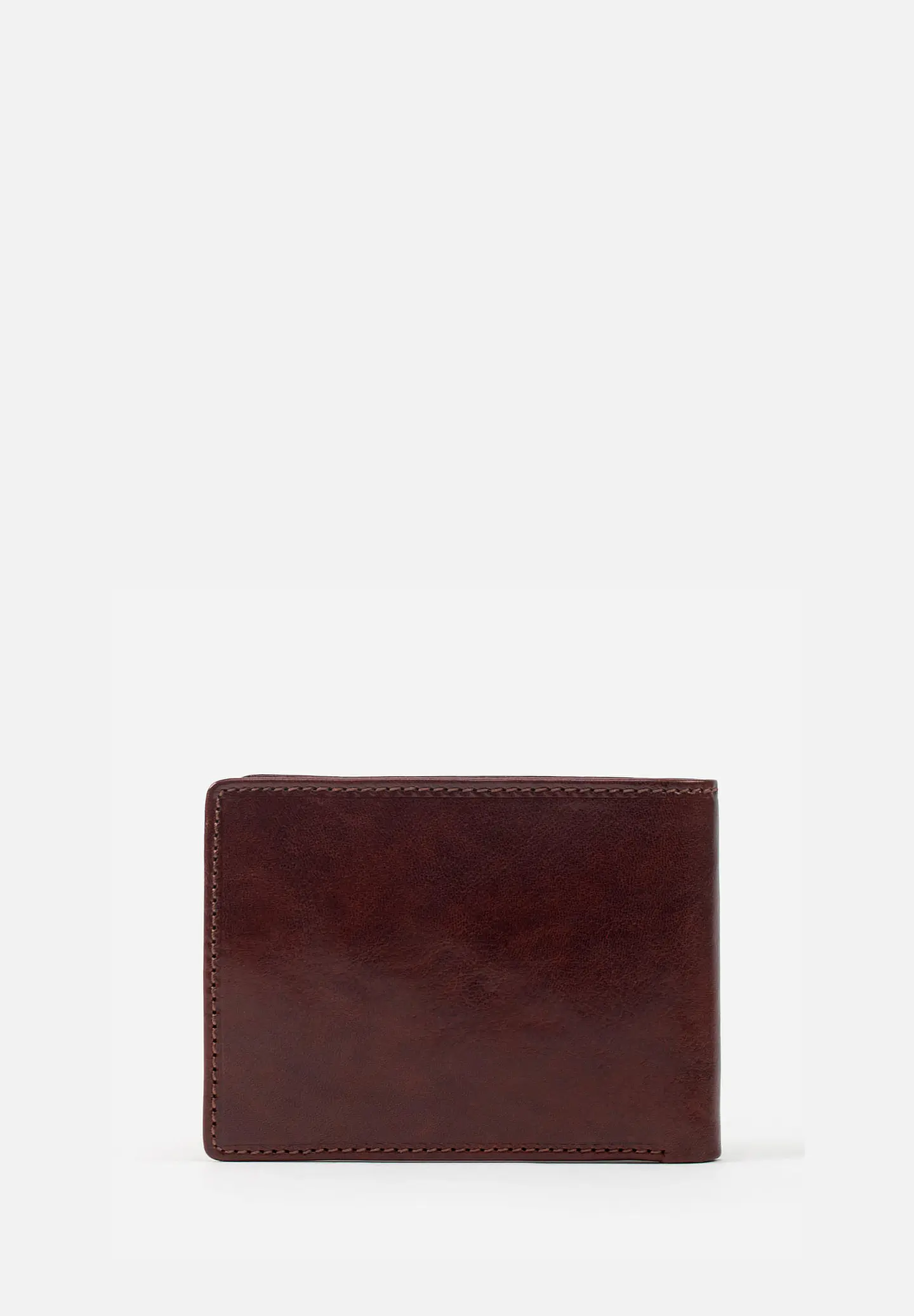 Billetera De Estilo Clásico Con Sencillera En Cuero Italiano 12