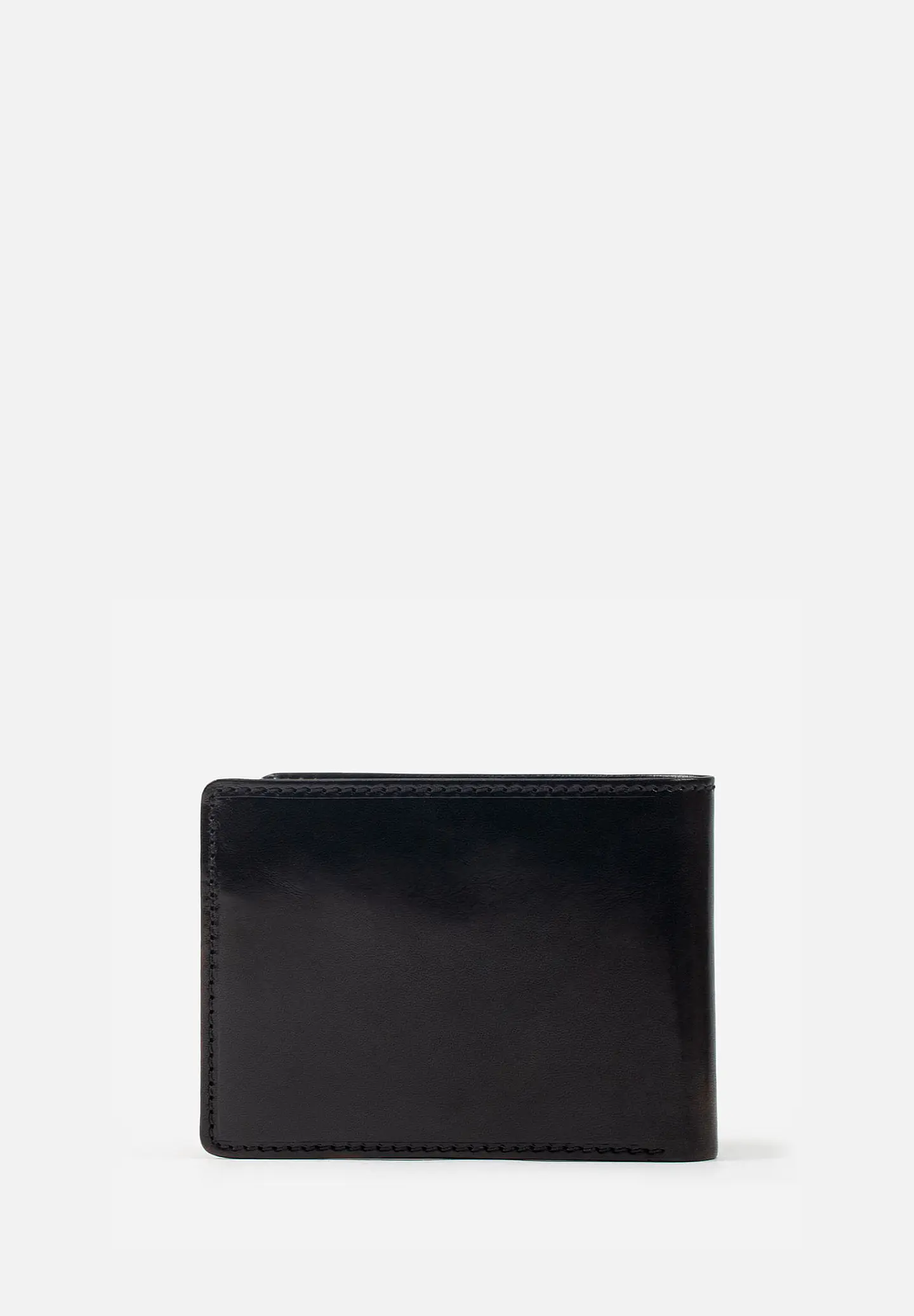Billetera De Estilo Clásico Con Sencillera En Cuero Italiano 14