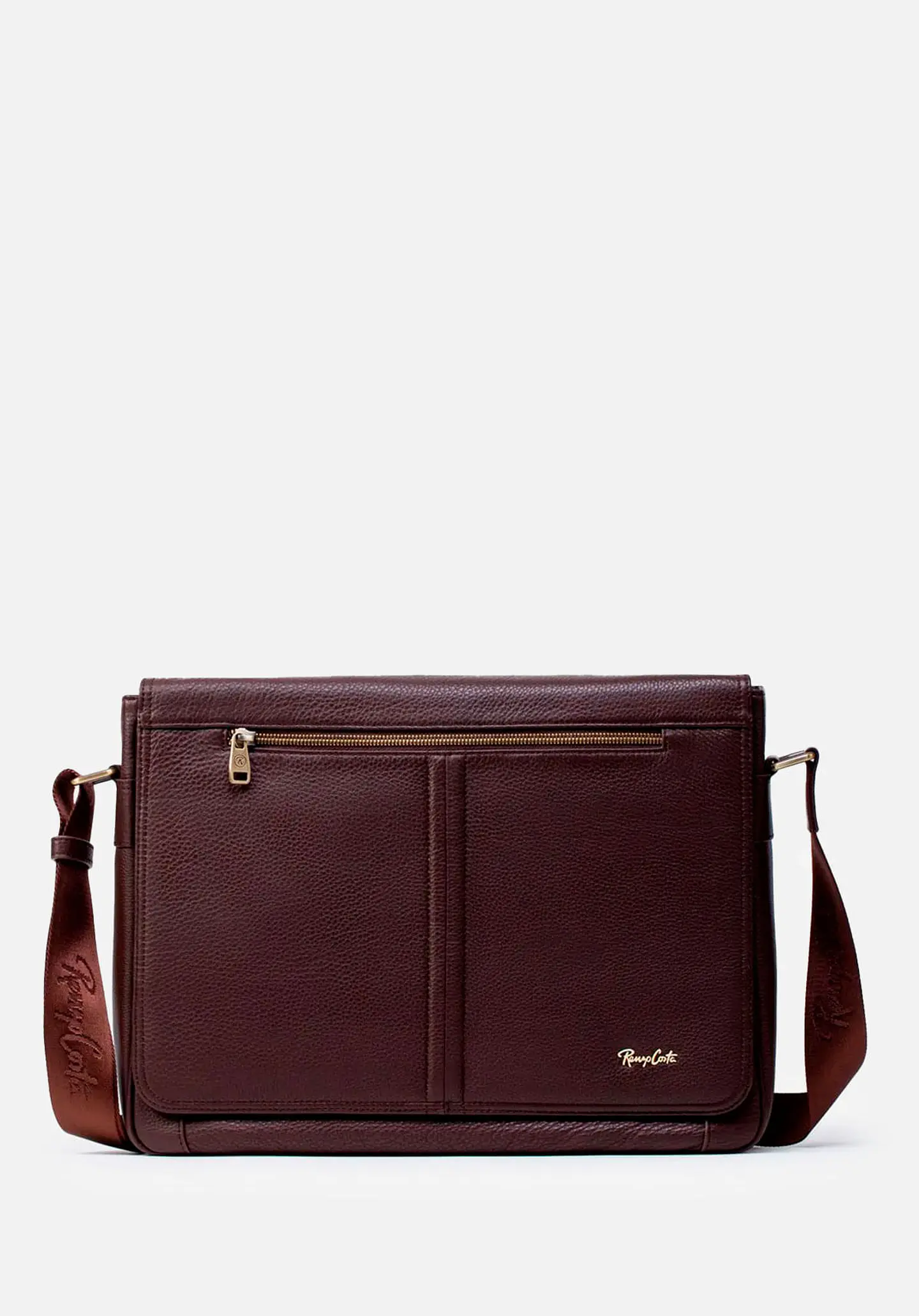 Morral Grande En Cuero Grabado 4
