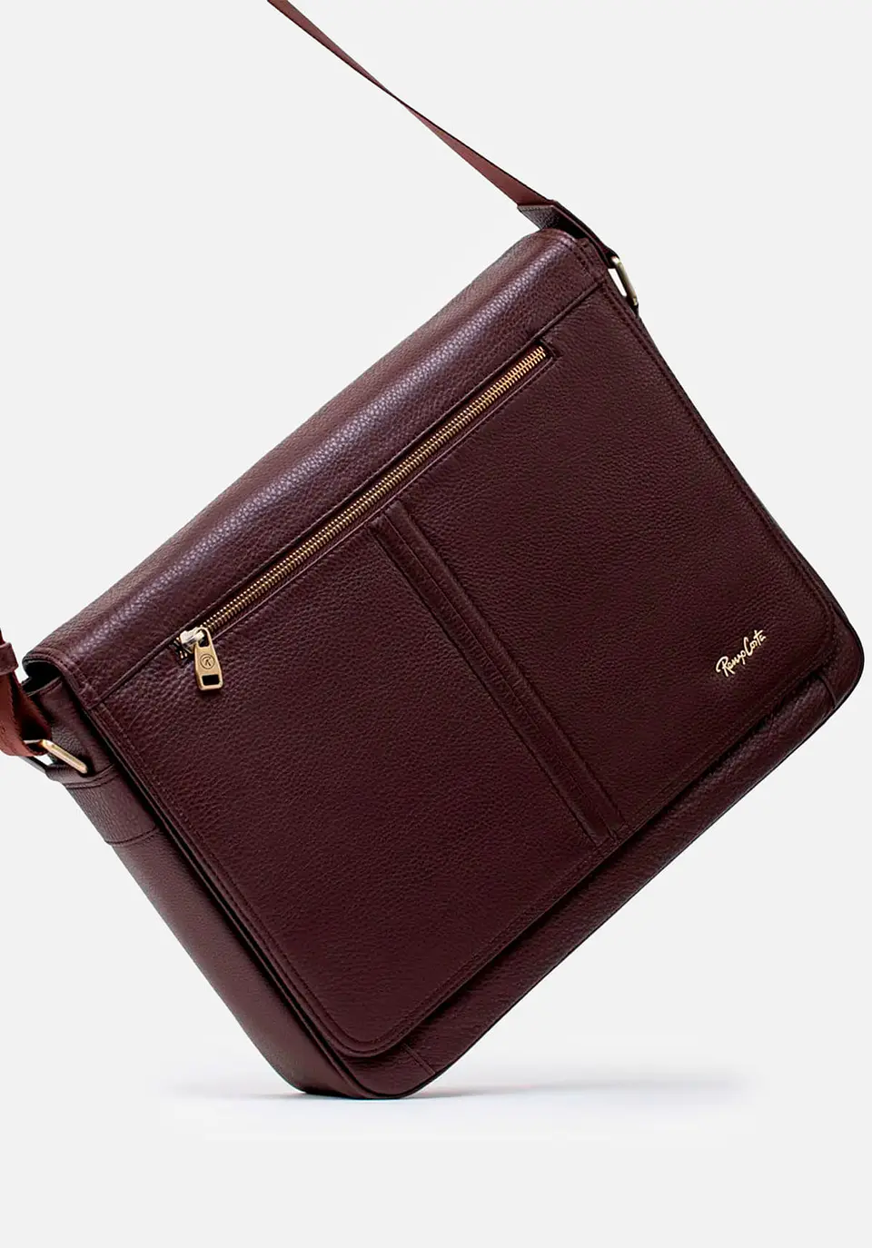 Morral Grande En Cuero Grabado 7
