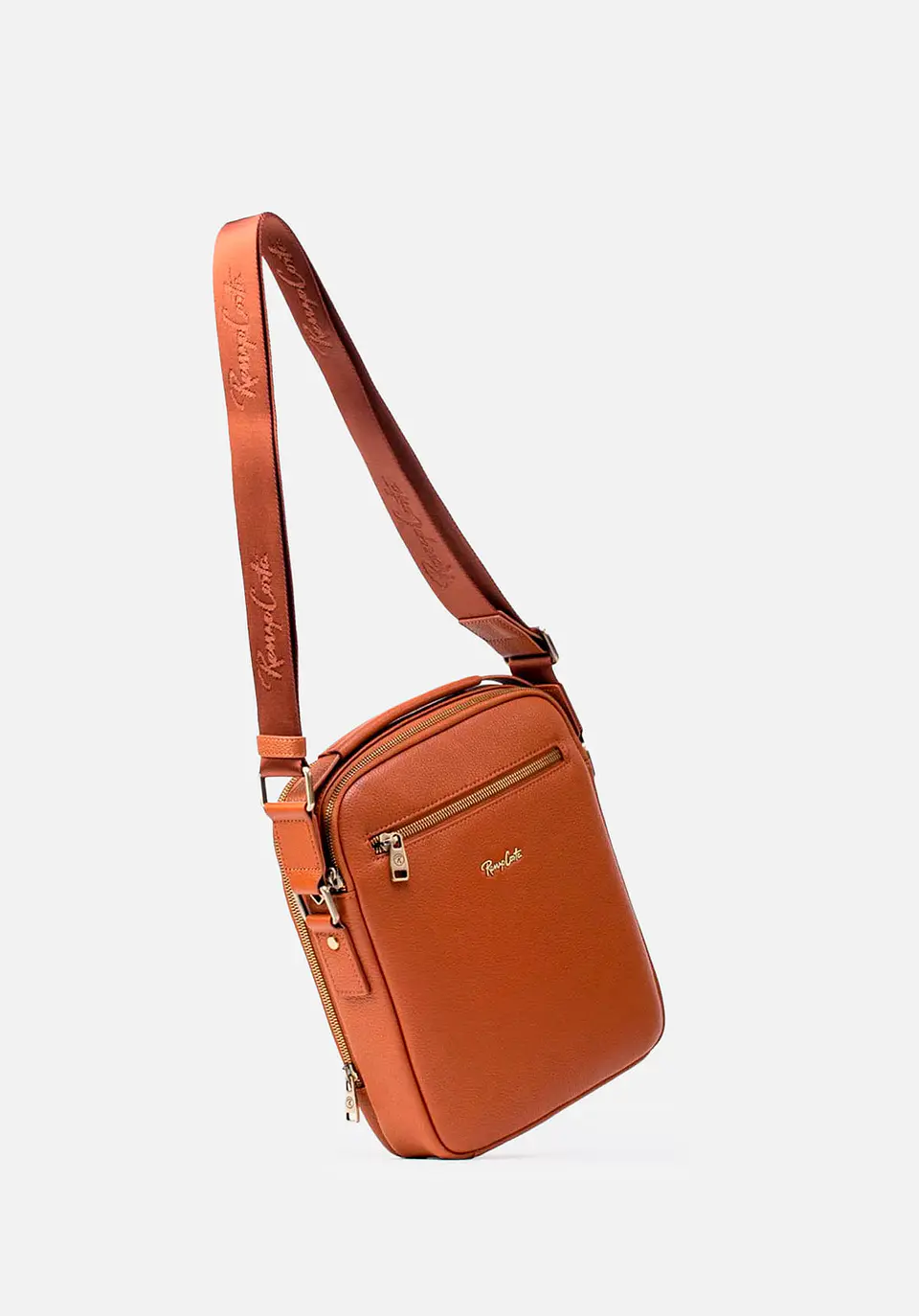 Morral Mediano En Cuero Grabado 3