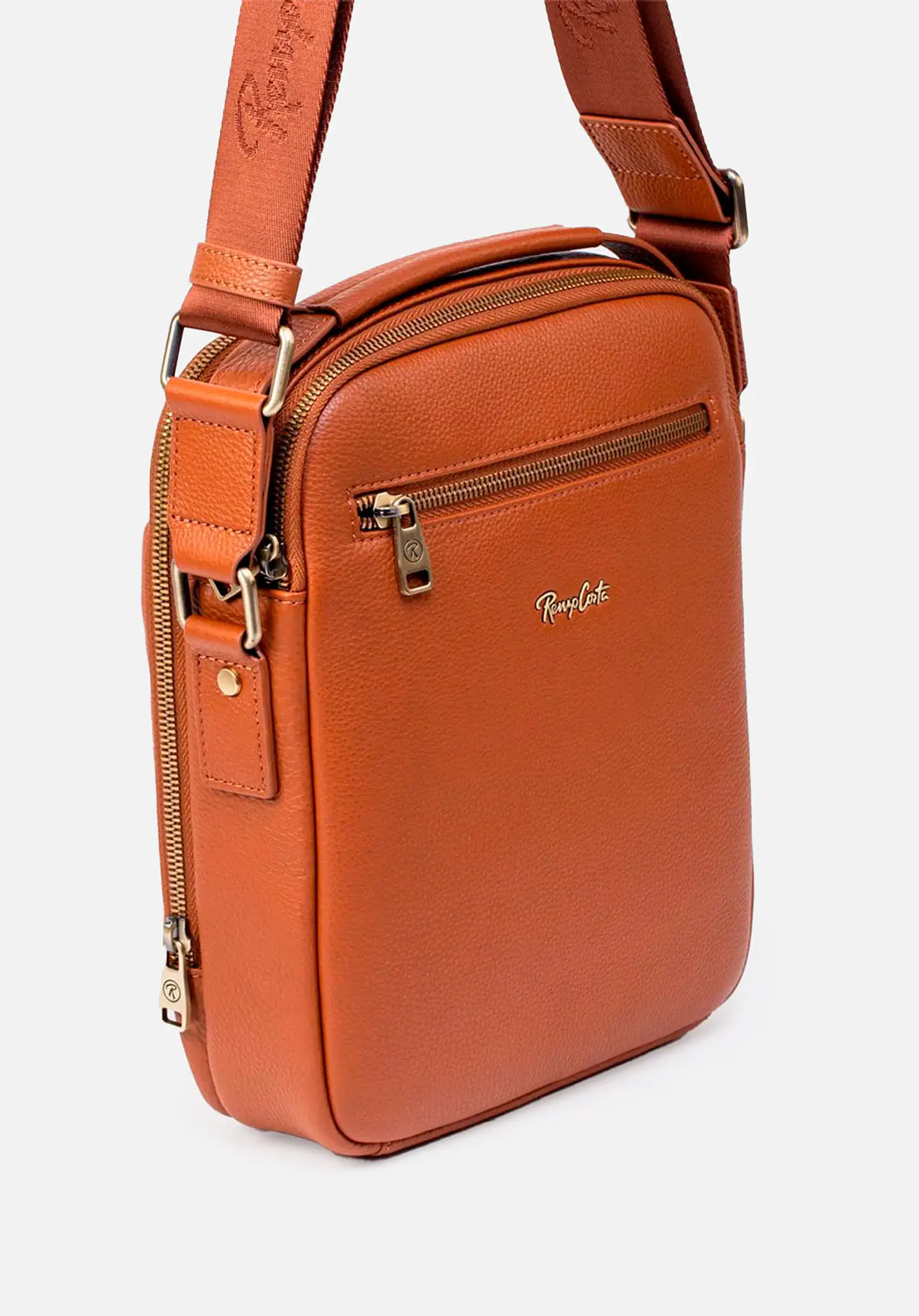 Morral Mediano En Cuero Grabado 4