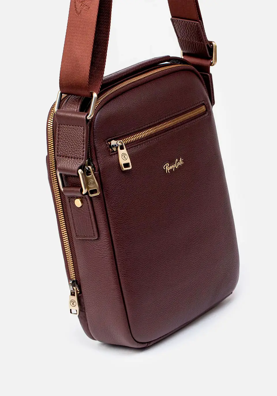 Morral Mediano En Cuero Grabado 6