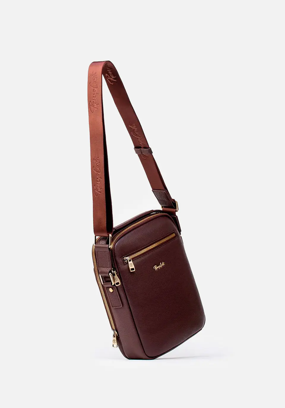 Morral Mediano En Cuero Grabado 7