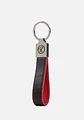 Llavero De Cuero Liso Doble Tono Con Logo De Marca - Miniatura 2