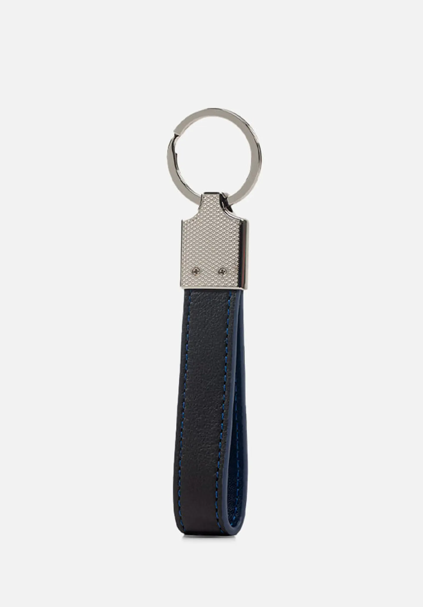 Llavero De Cuero Liso Doble Tono Con Logo De Marca 9