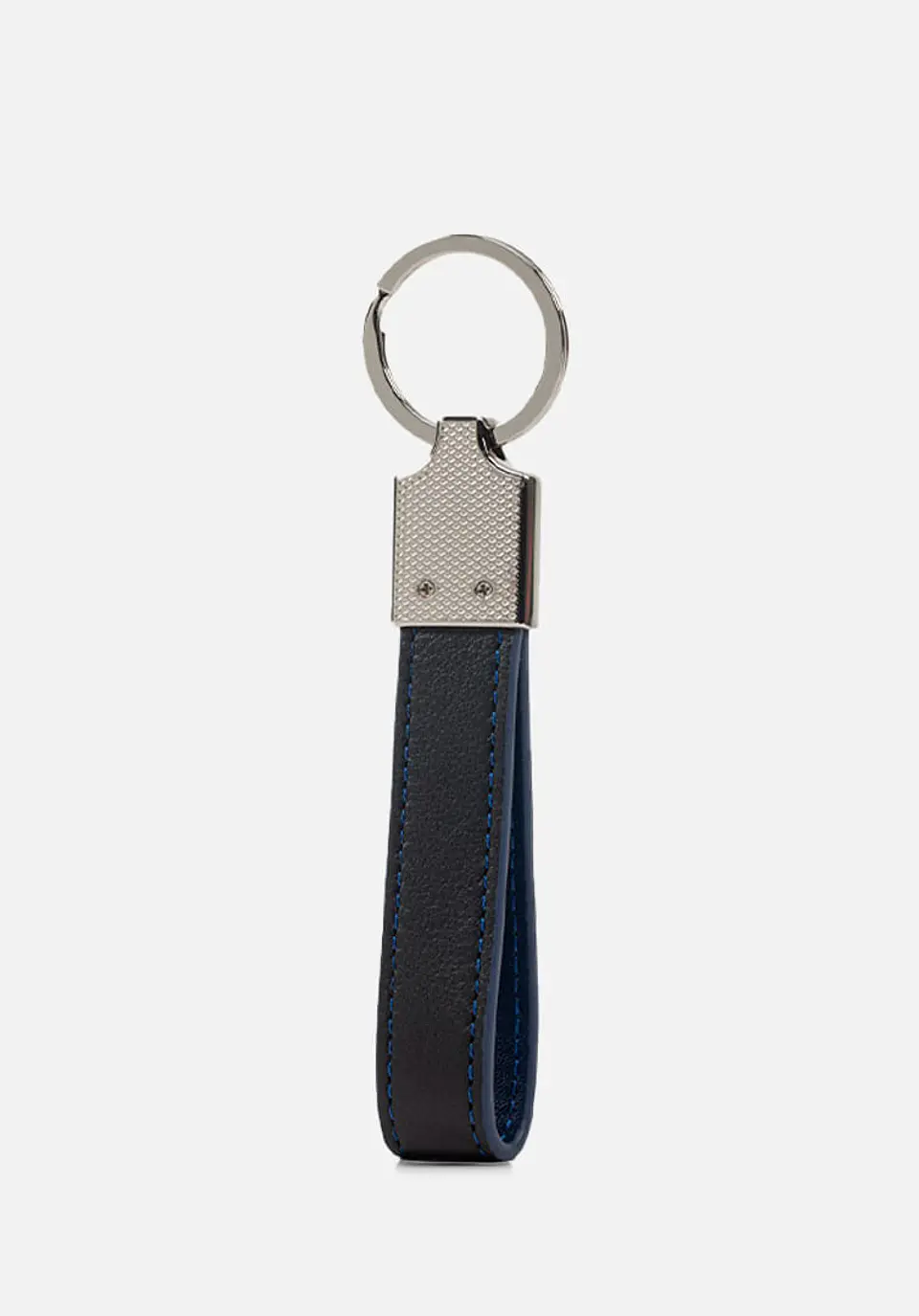 Llavero De Cuero Liso Doble Tono Con Logo De Marca 9