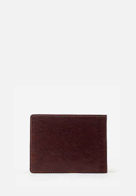 Billetera De Estilo Clásico  En Cuero Italiano