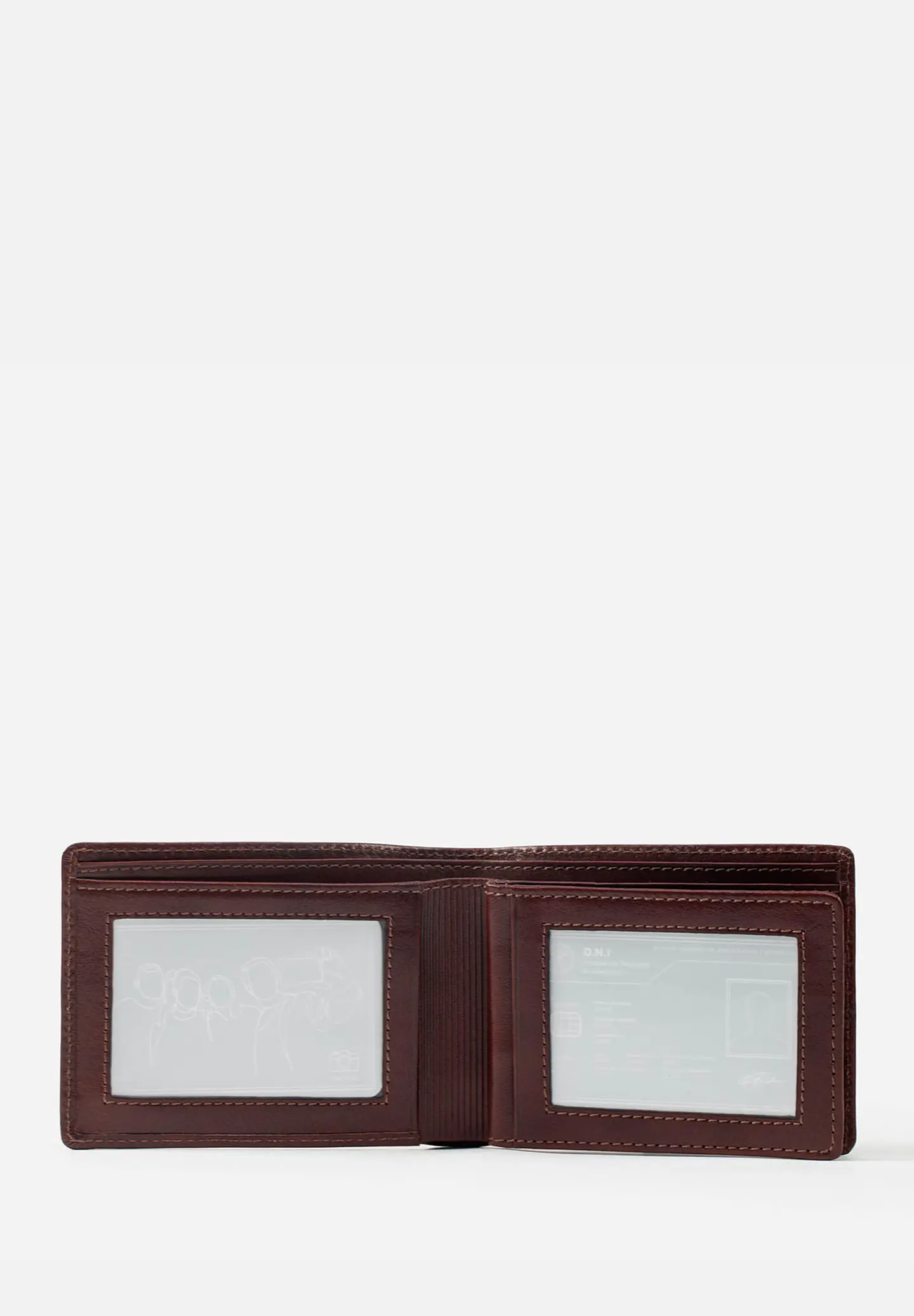 Billetera De Estilo Clásico  En Cuero Italiano 3