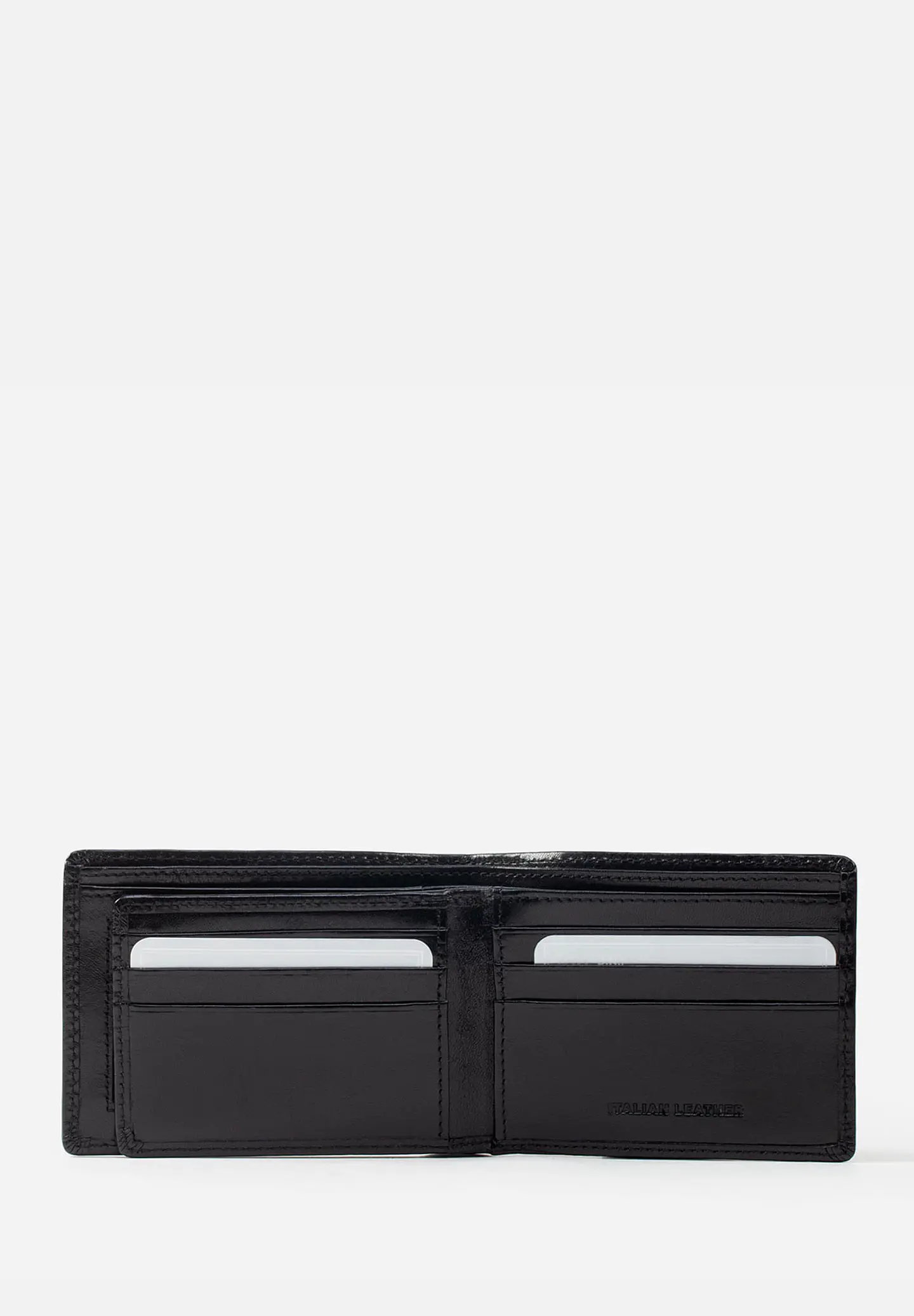 Billetera De Estilo Clásico  En Cuero Italiano 13