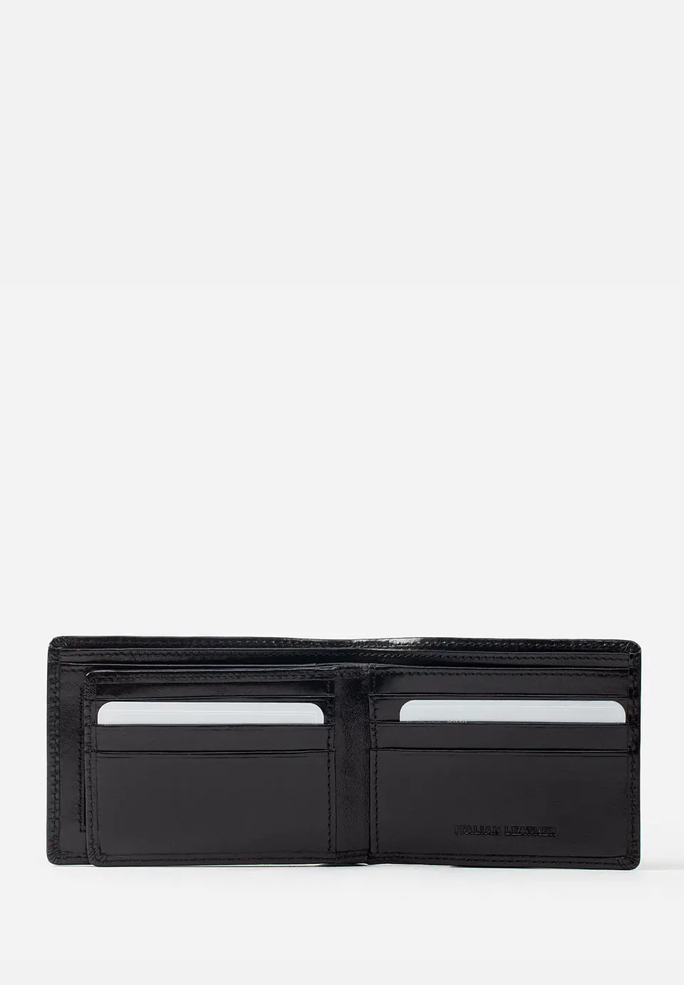 Billetera De Estilo Clásico  En Cuero Italiano 13