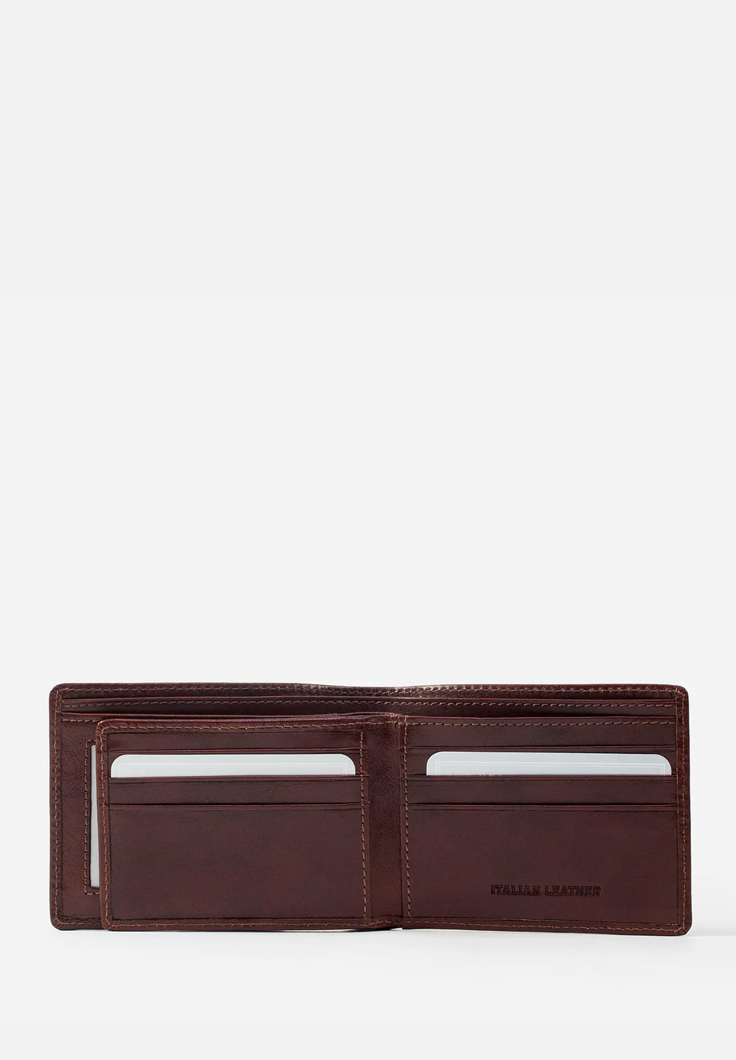Billetera De Estilo Clásico  En Cuero Italiano 14