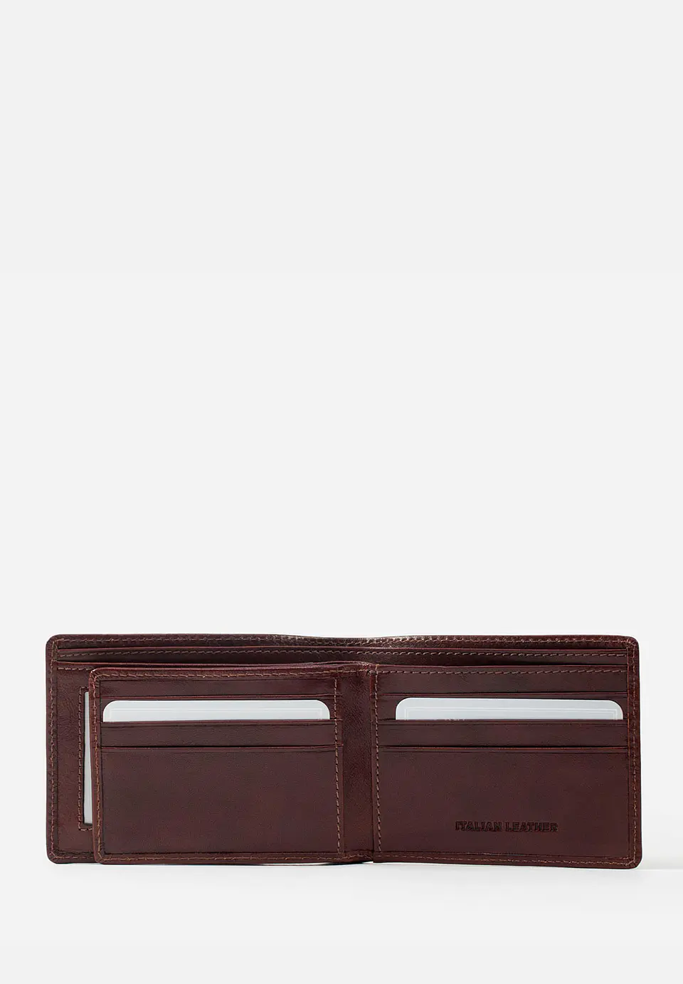 Billetera De Estilo Clásico  En Cuero Italiano 14