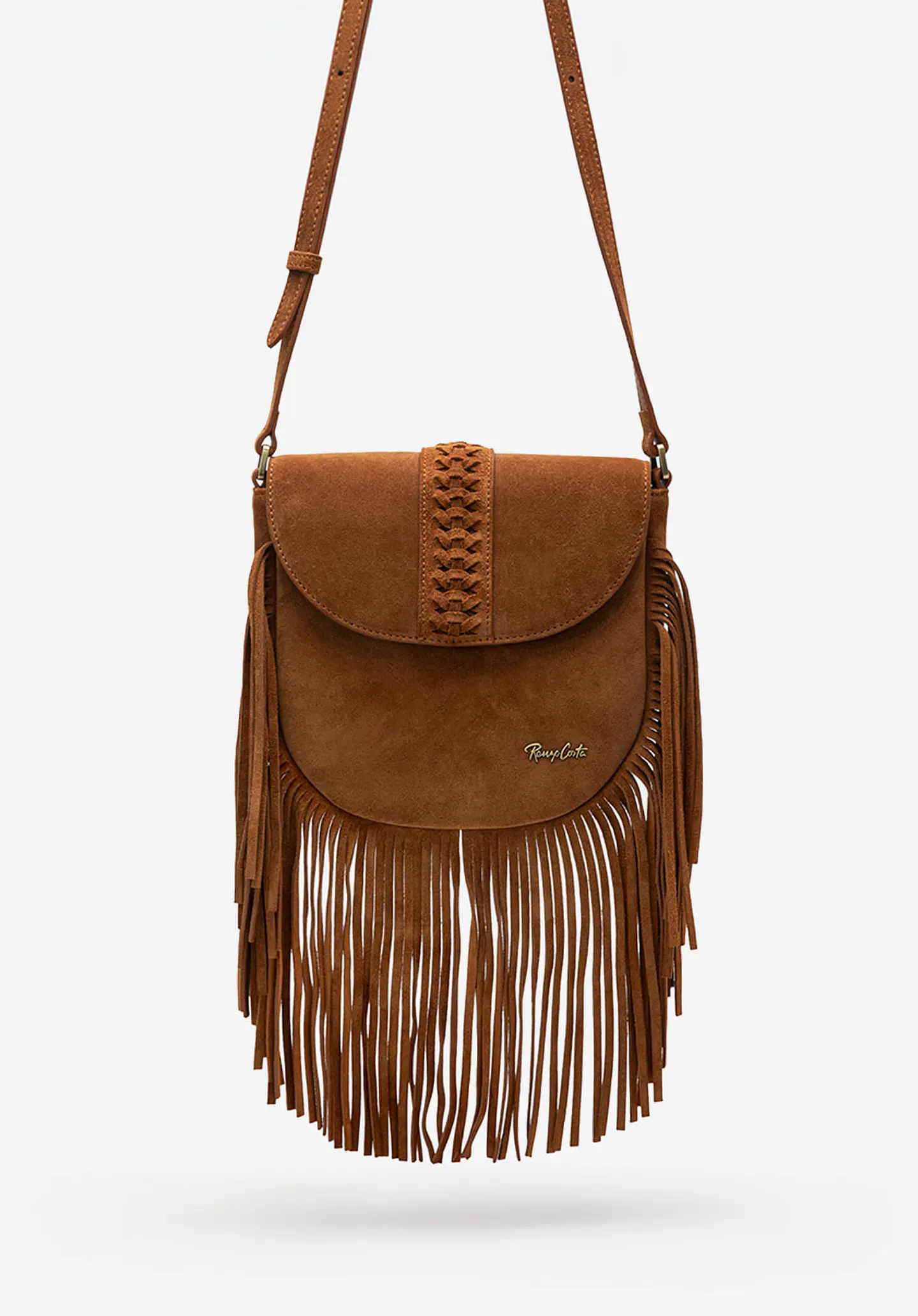 Bandolera De Gamuza Flecos Boho 1