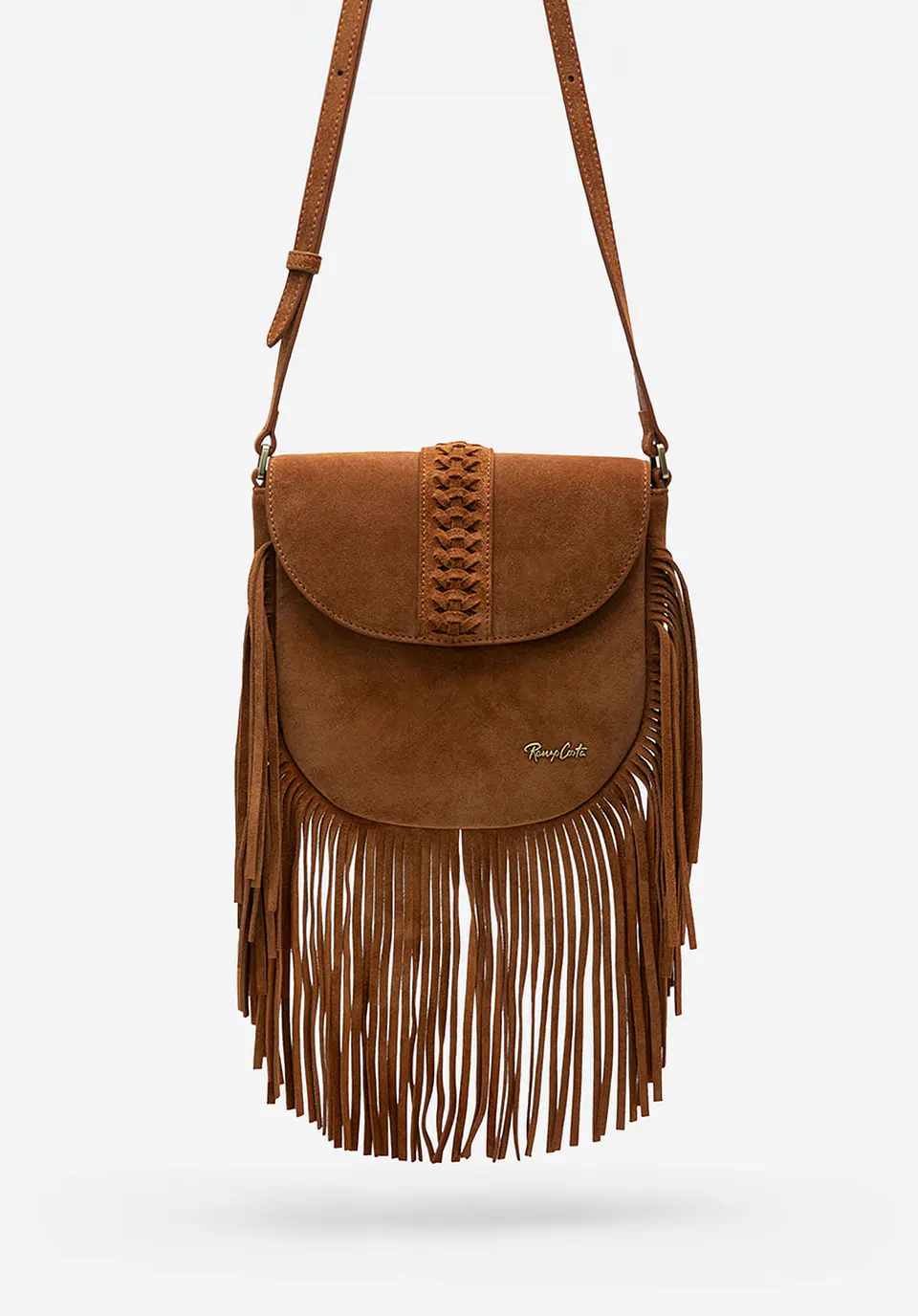 Bandolera De Gamuza Flecos Boho 1