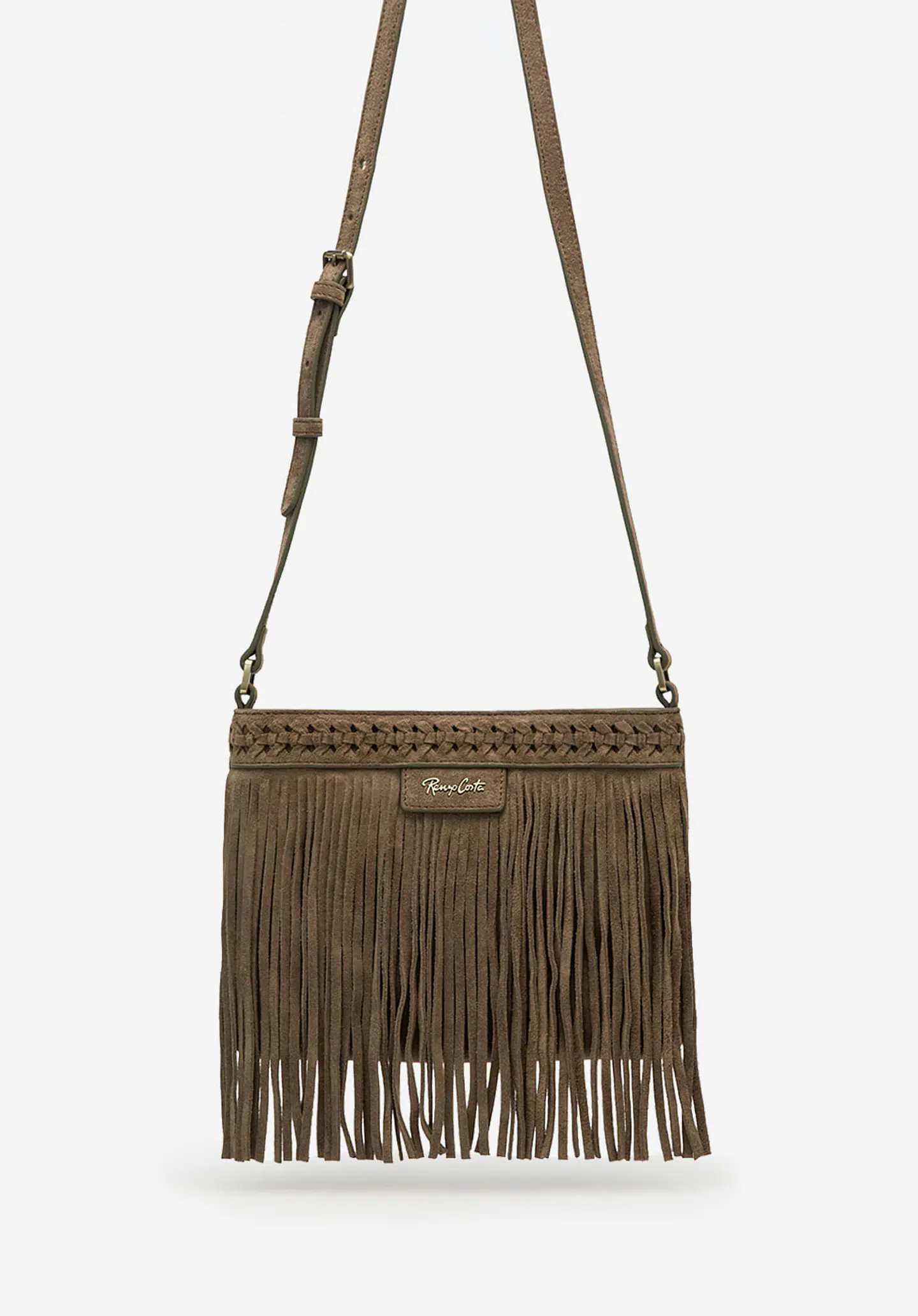 Morral De Gamuza Flecos Boho 1