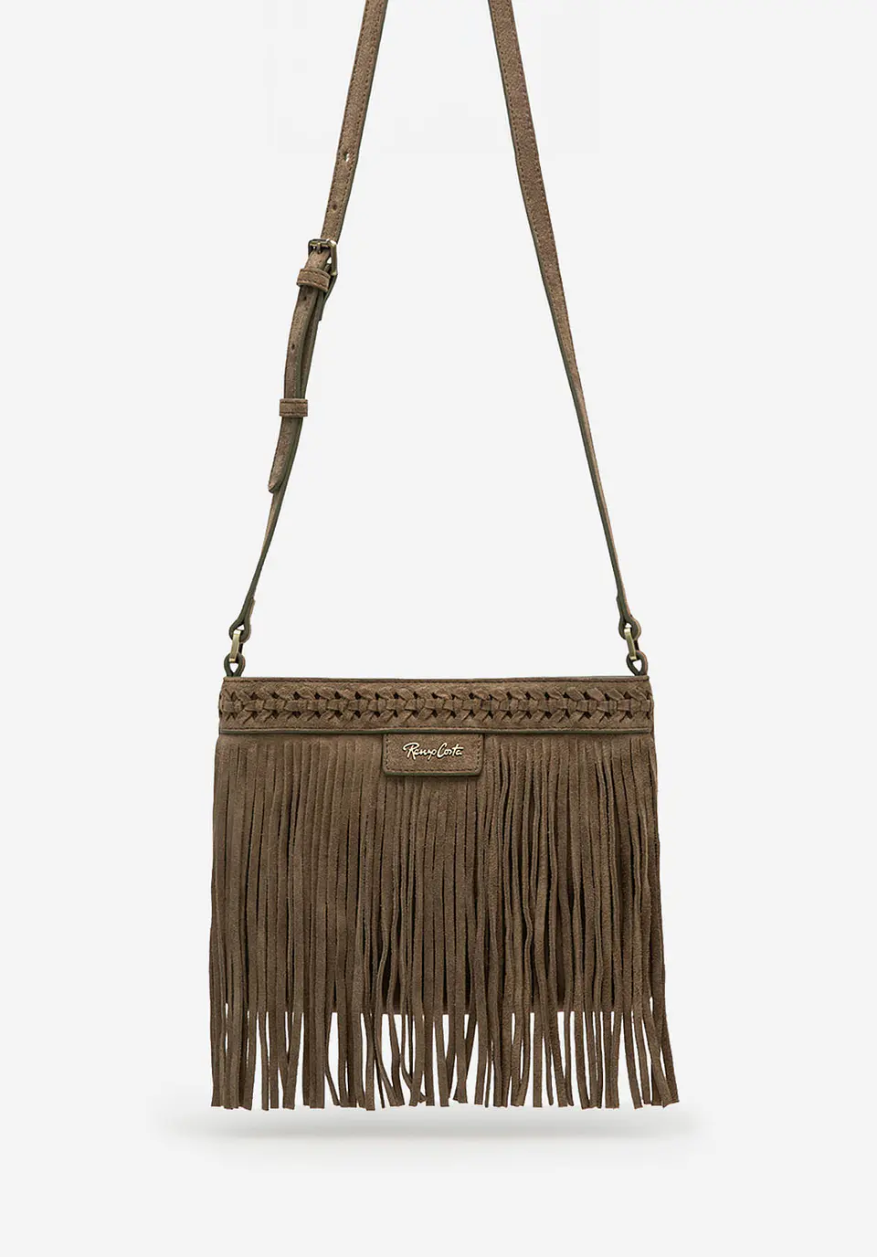 Morral De Gamuza Flecos Boho 1