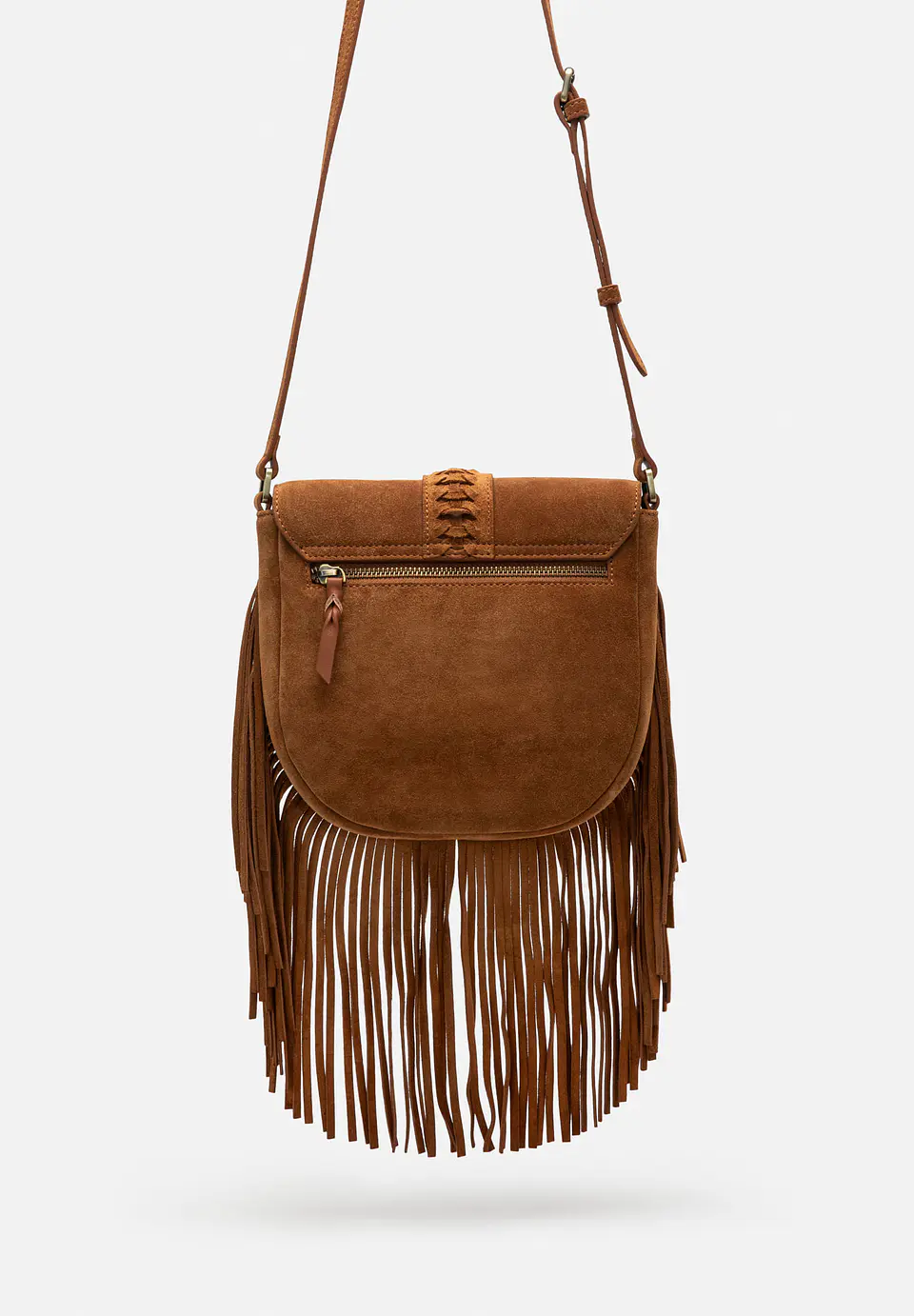 Bandolera De Gamuza Flecos Boho 16