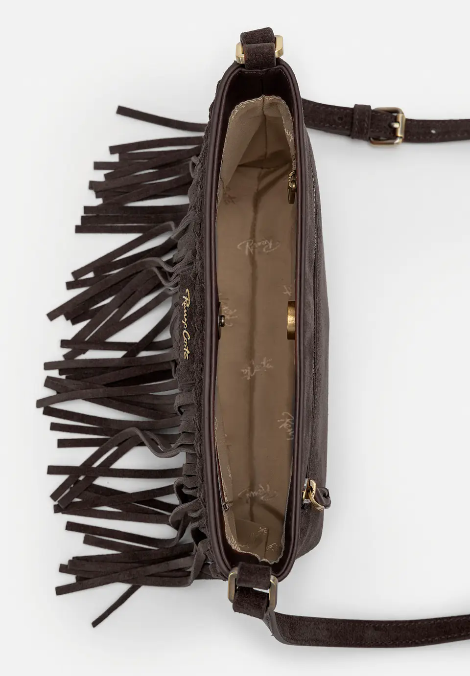 Morral De Gamuza Flecos Boho 9