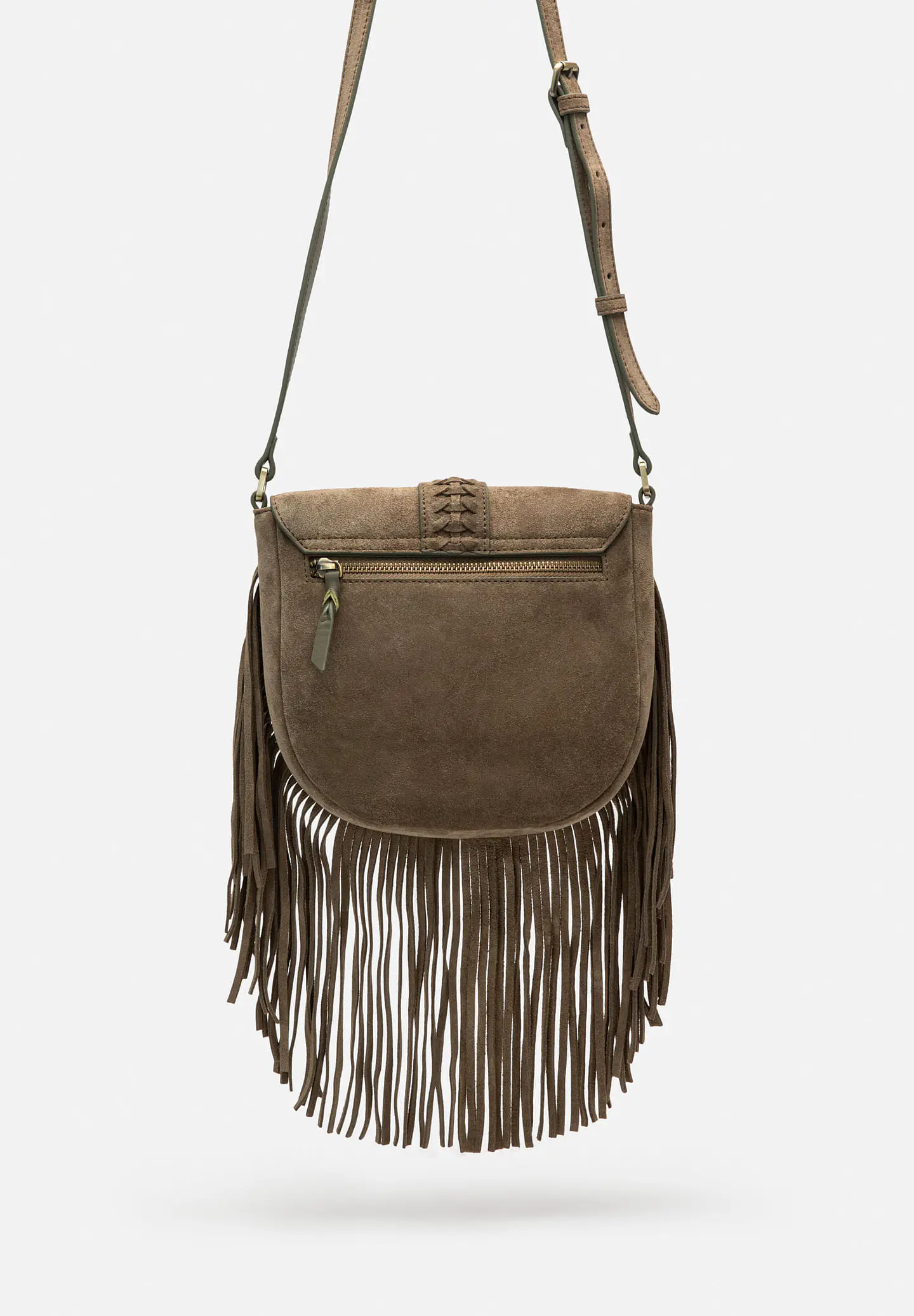 Bandolera De Gamuza Flecos Boho 18