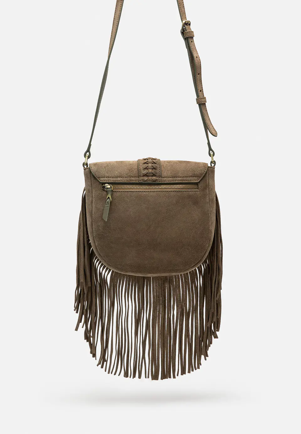 Bandolera De Gamuza Flecos Boho 18