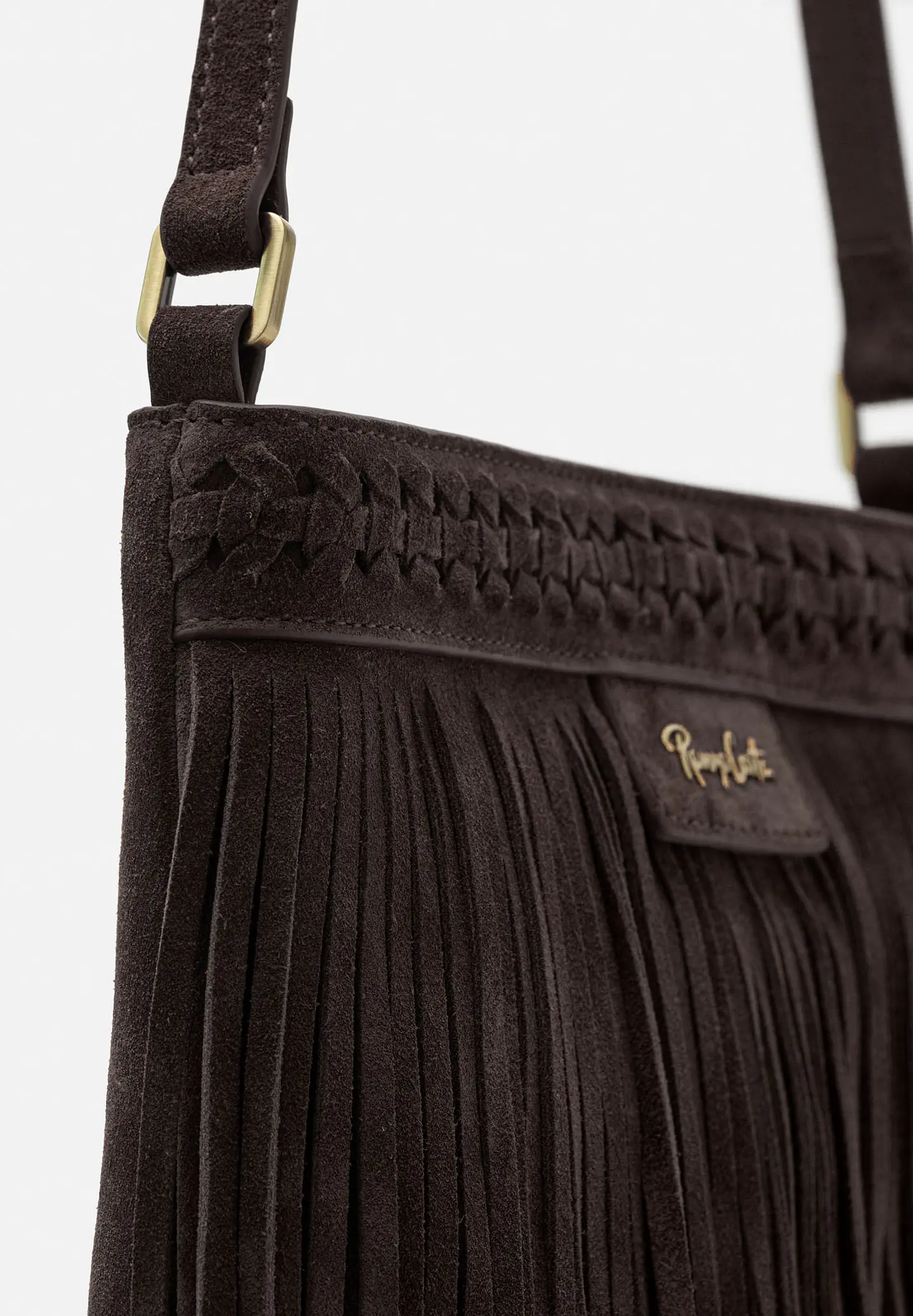 Morral De Gamuza Flecos Boho 13