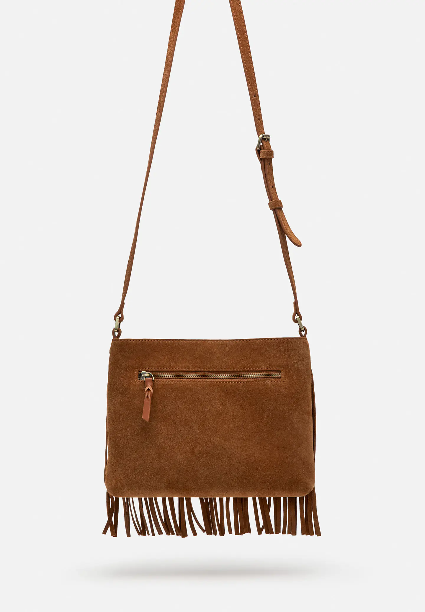 Morral De Gamuza Flecos Boho 16