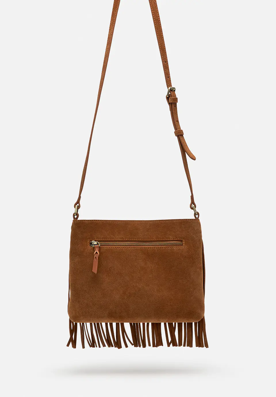 Morral De Gamuza Flecos Boho 16