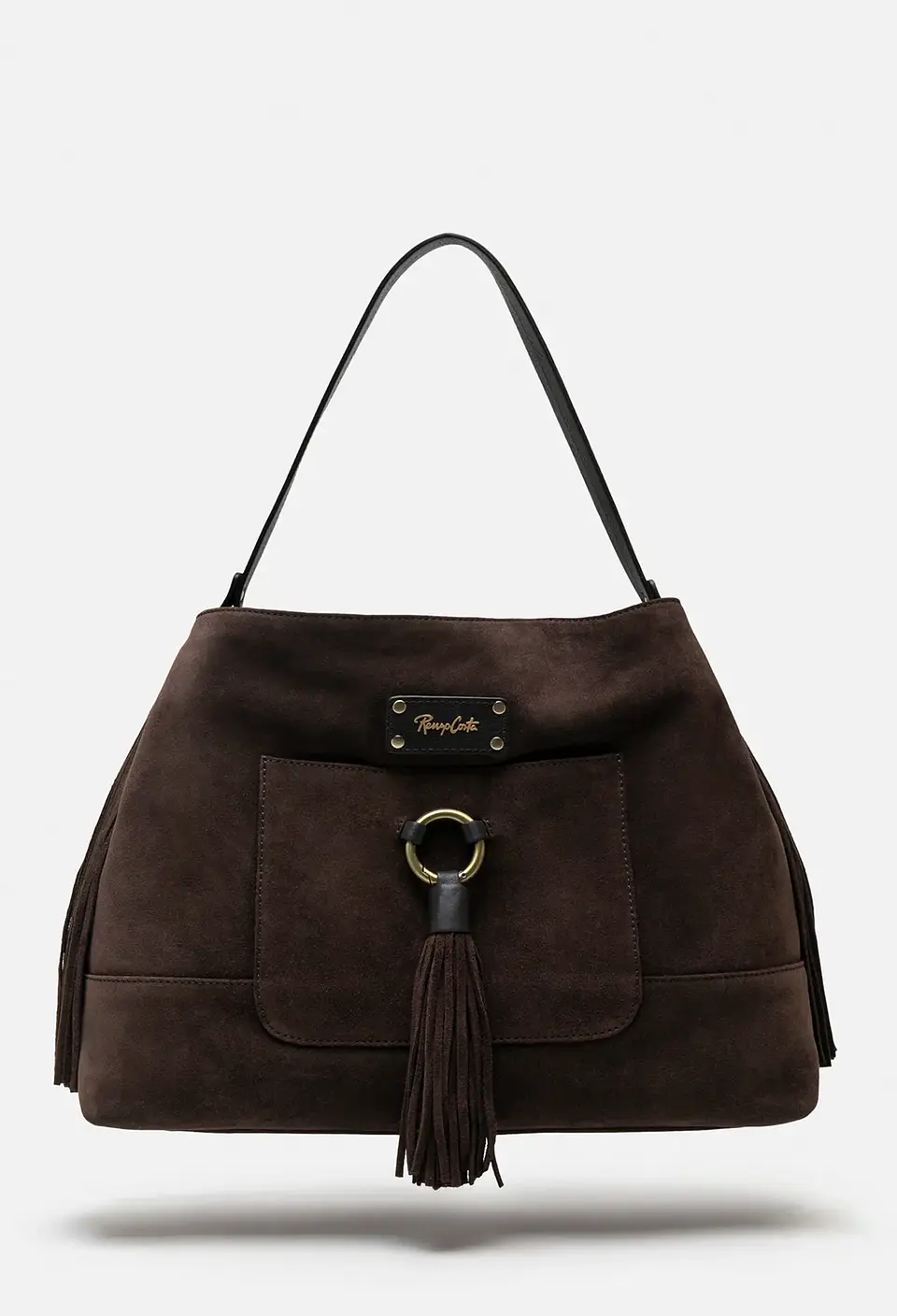 Cartera De Gamuza Flecos Tote 6