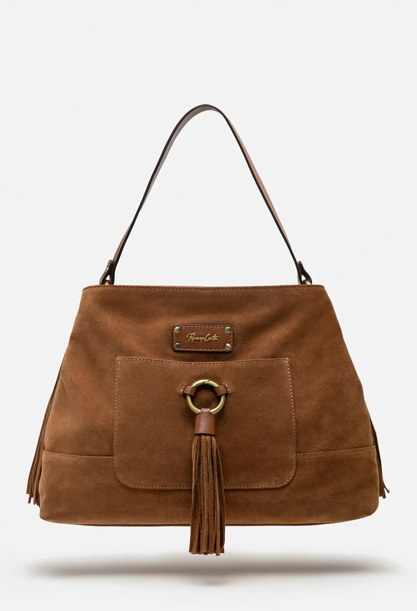 Cartera De Gamuza Flecos Tote 7