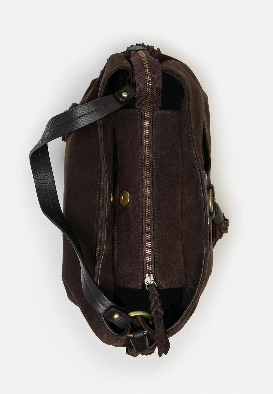 Cartera De Gamuza Flecos Tote 12