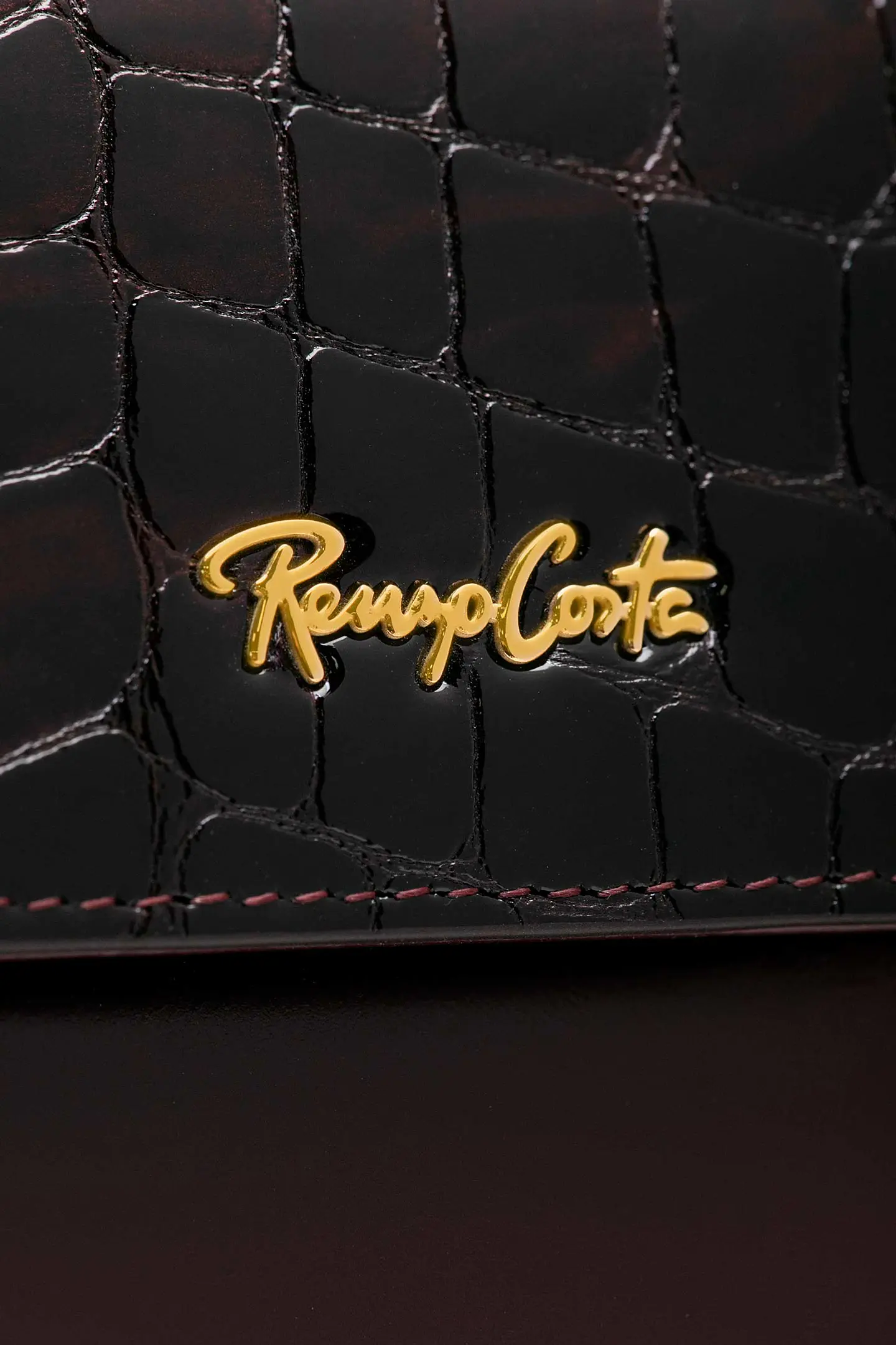 Billetera Cuero Croco Glow 12