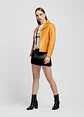 Casaca Estilo Biker En Cuero Color Entero - Miniatura 13