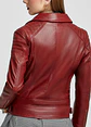 Casaca Estilo Biker En Cuero Color Entero - Miniatura 23