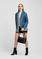 Casaca Estilo Biker En Cuero Color Entero - Miniatura 43