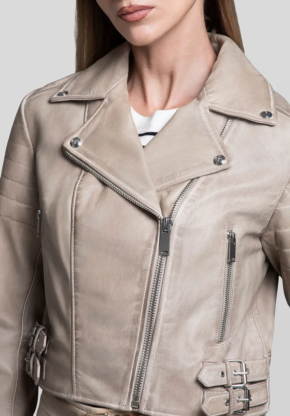 Casaca Cuero Biker Velvet 1
