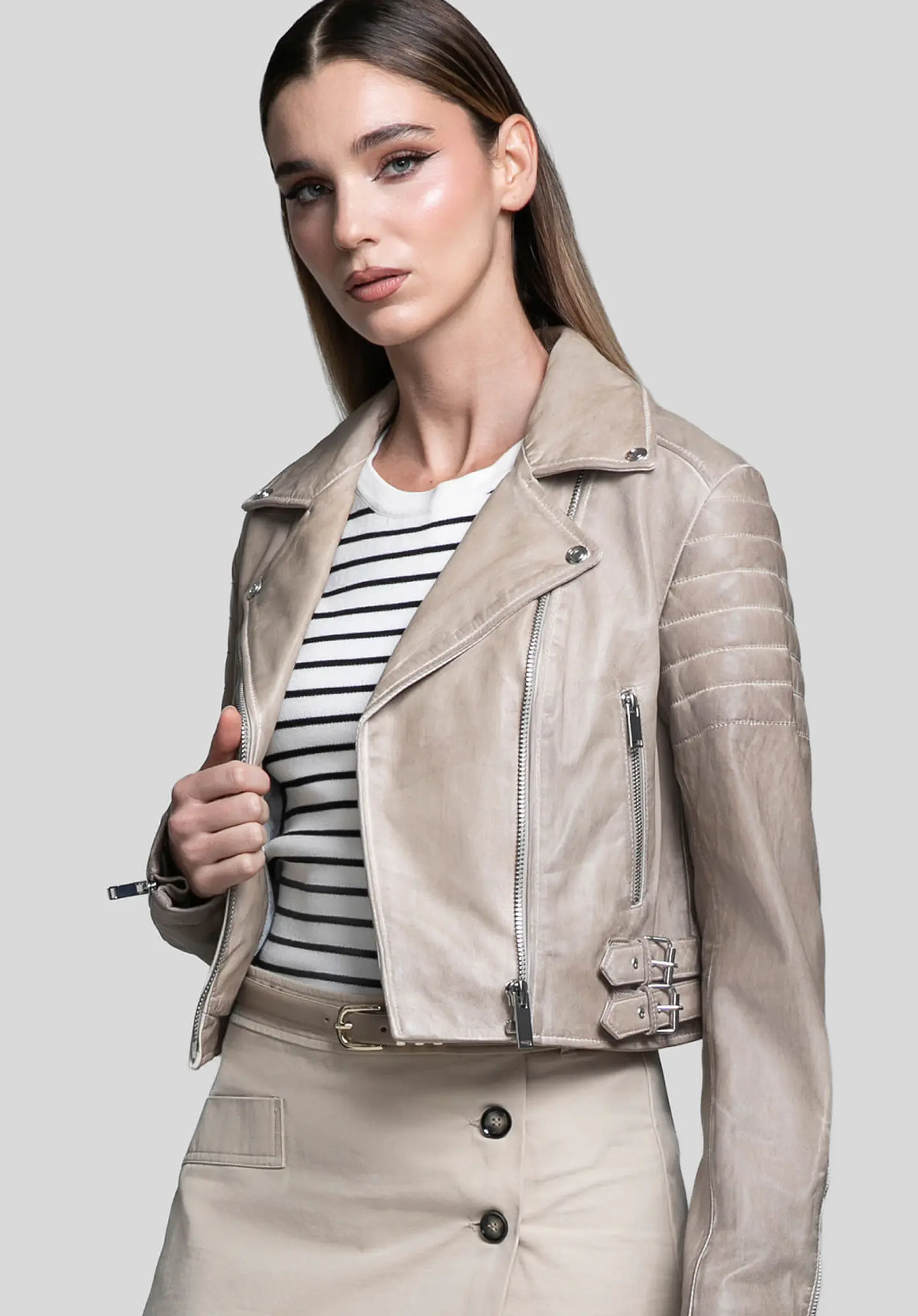 Casaca Cuero Biker Velvet 14