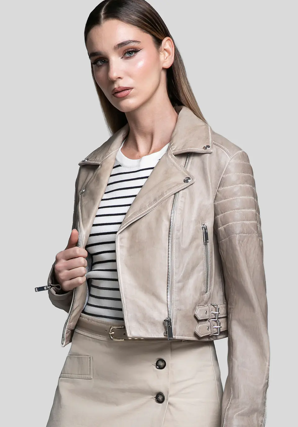 Casaca Cuero Biker Velvet 23