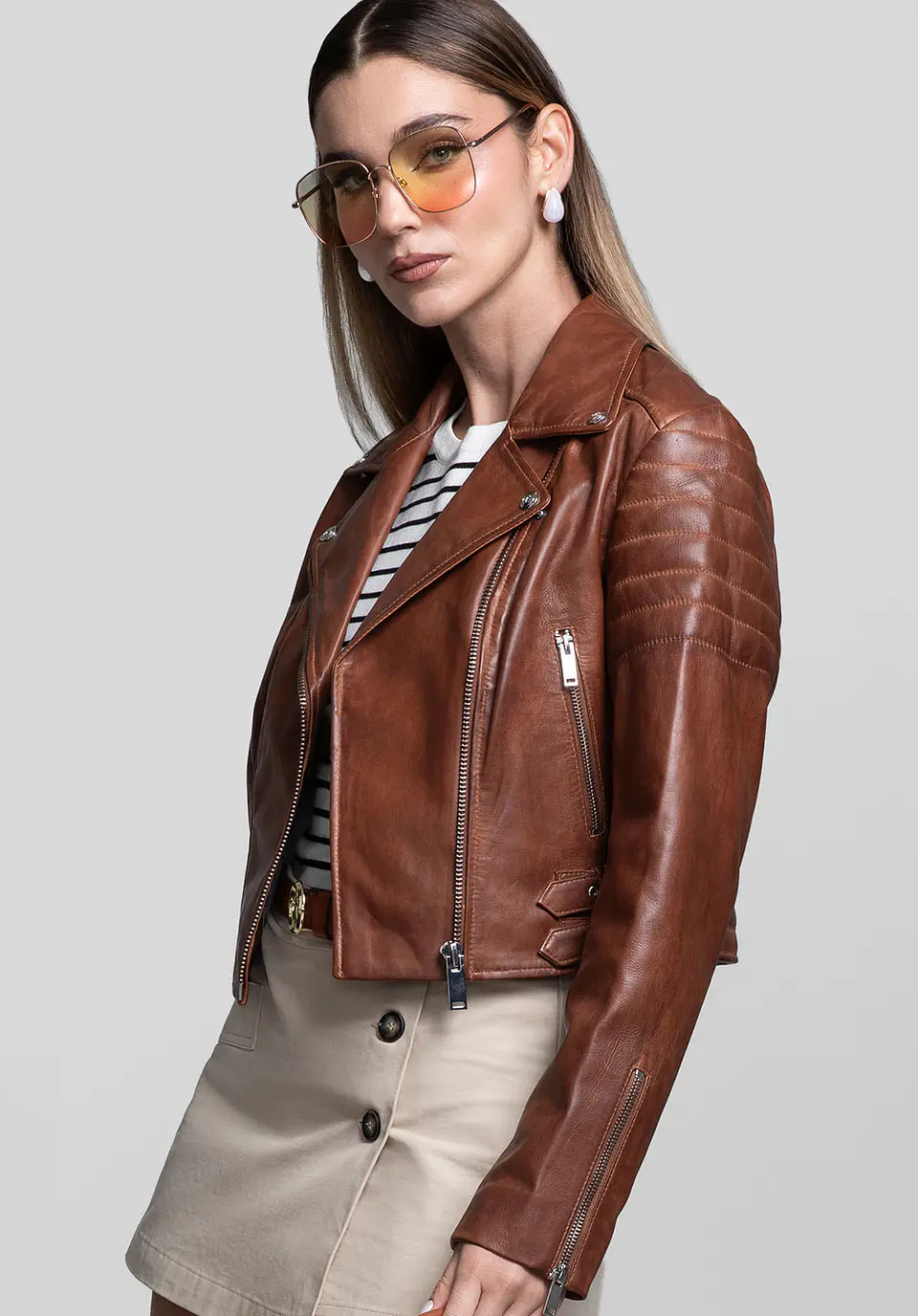 Casaca Cuero Biker Velvet 24