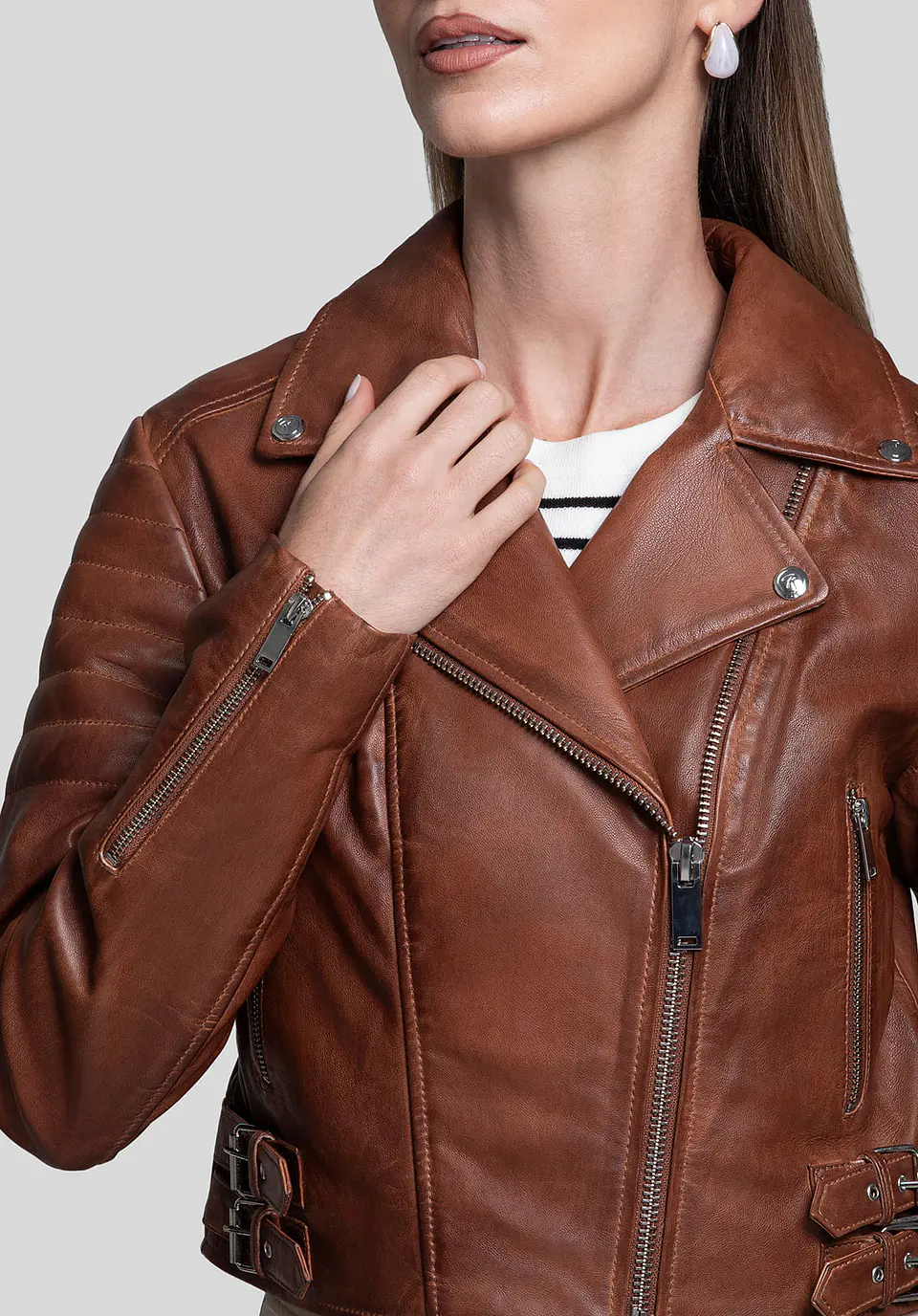 Casaca Cuero Biker Velvet 89