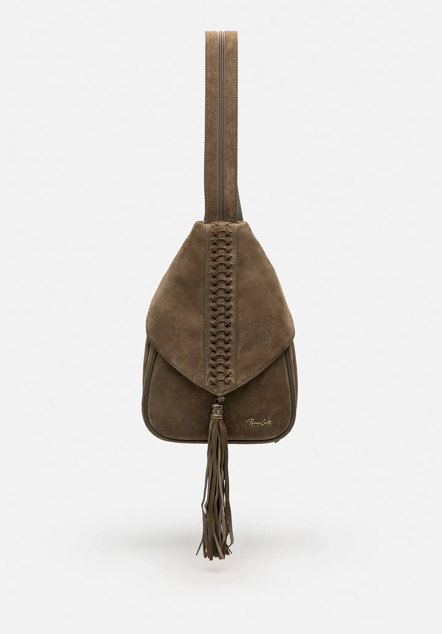 Mochila De Gamuza Flecos Boho 1